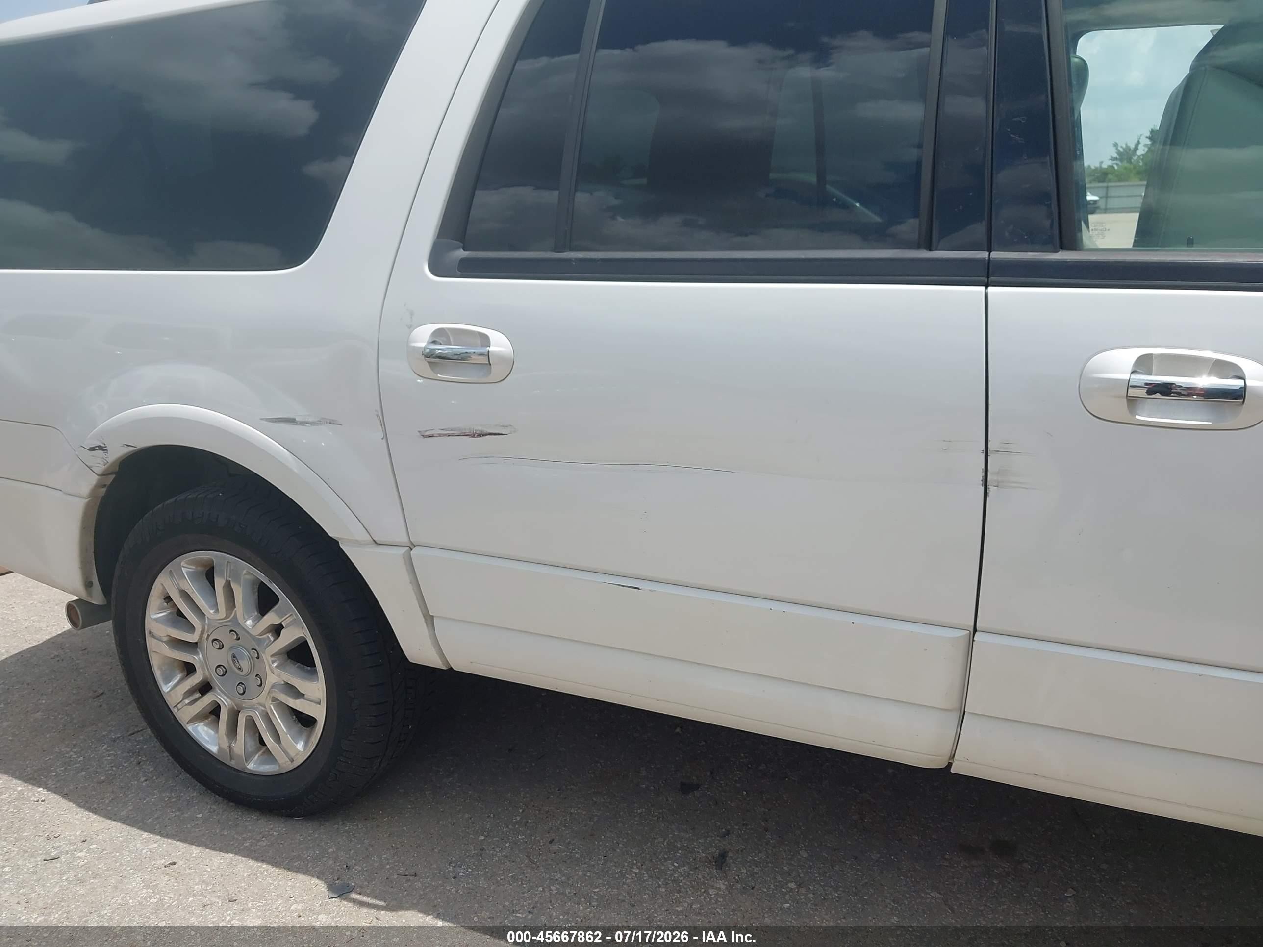 2012 Ford Expedition El Limited White vin: 1FMJK1K50CEF09599
