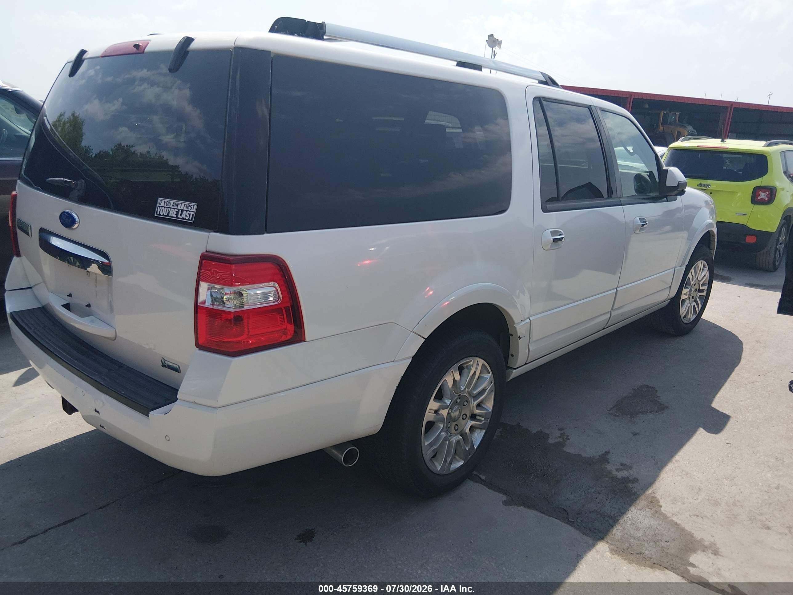 2011 Ford Expedition El Limited White vin: 1FMJK1K53BEF35449