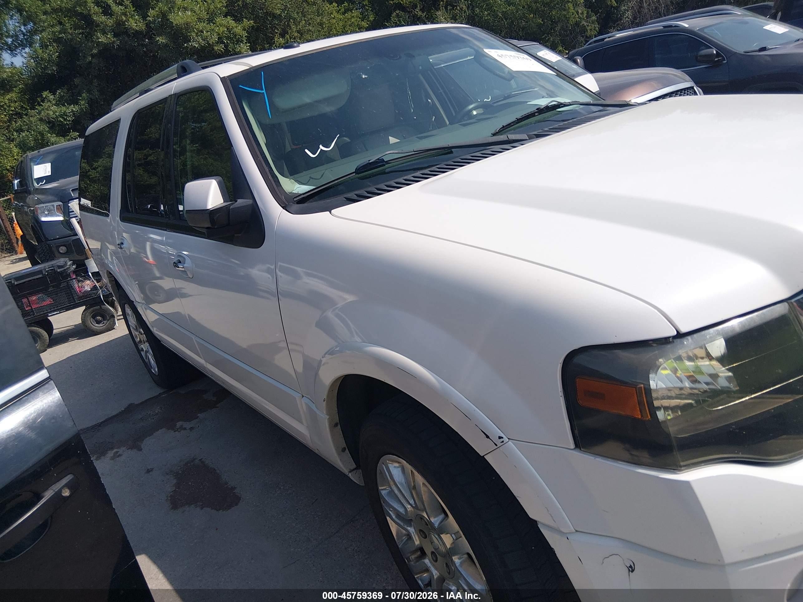 2011 Ford Expedition El Limited White vin: 1FMJK1K53BEF35449