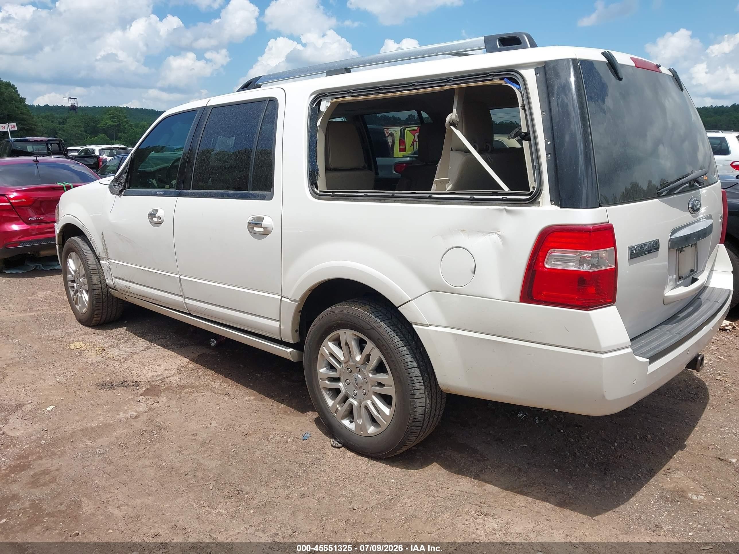 2014 Ford Expedition El Limited White vin: 1FMJK1K53EEF16050