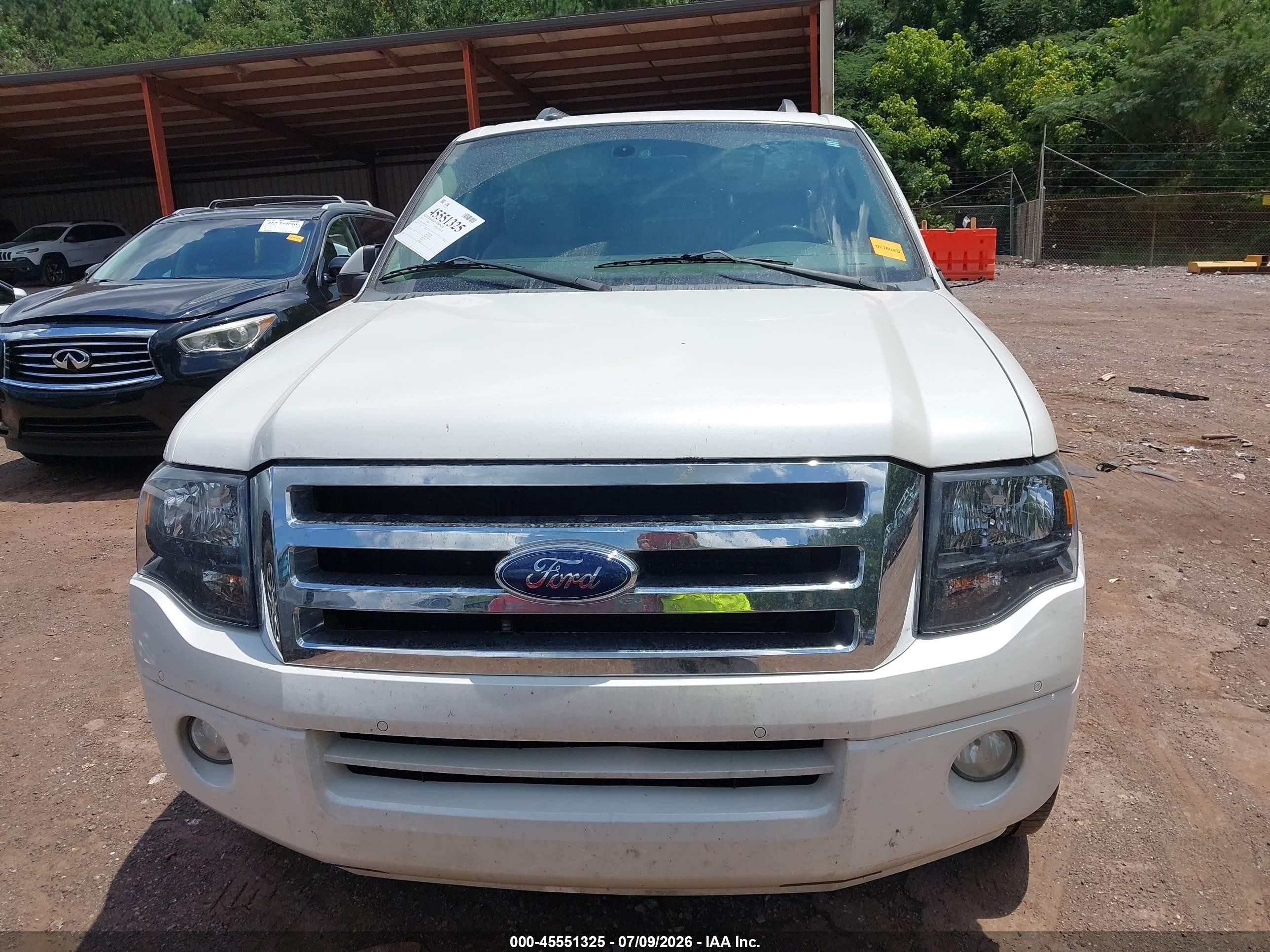 2014 Ford Expedition El Limited White vin: 1FMJK1K53EEF16050