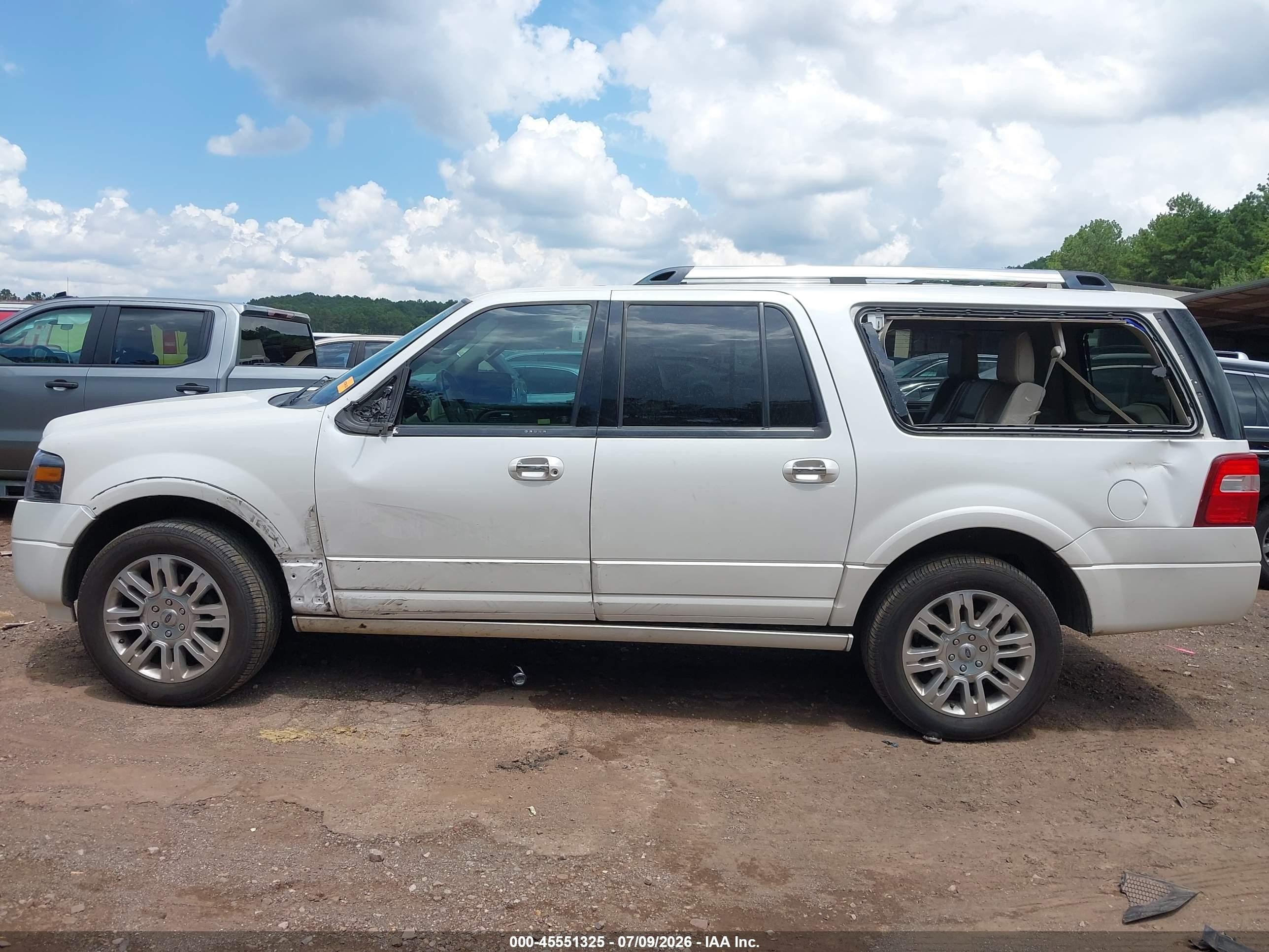 2014 Ford Expedition El Limited White vin: 1FMJK1K53EEF16050