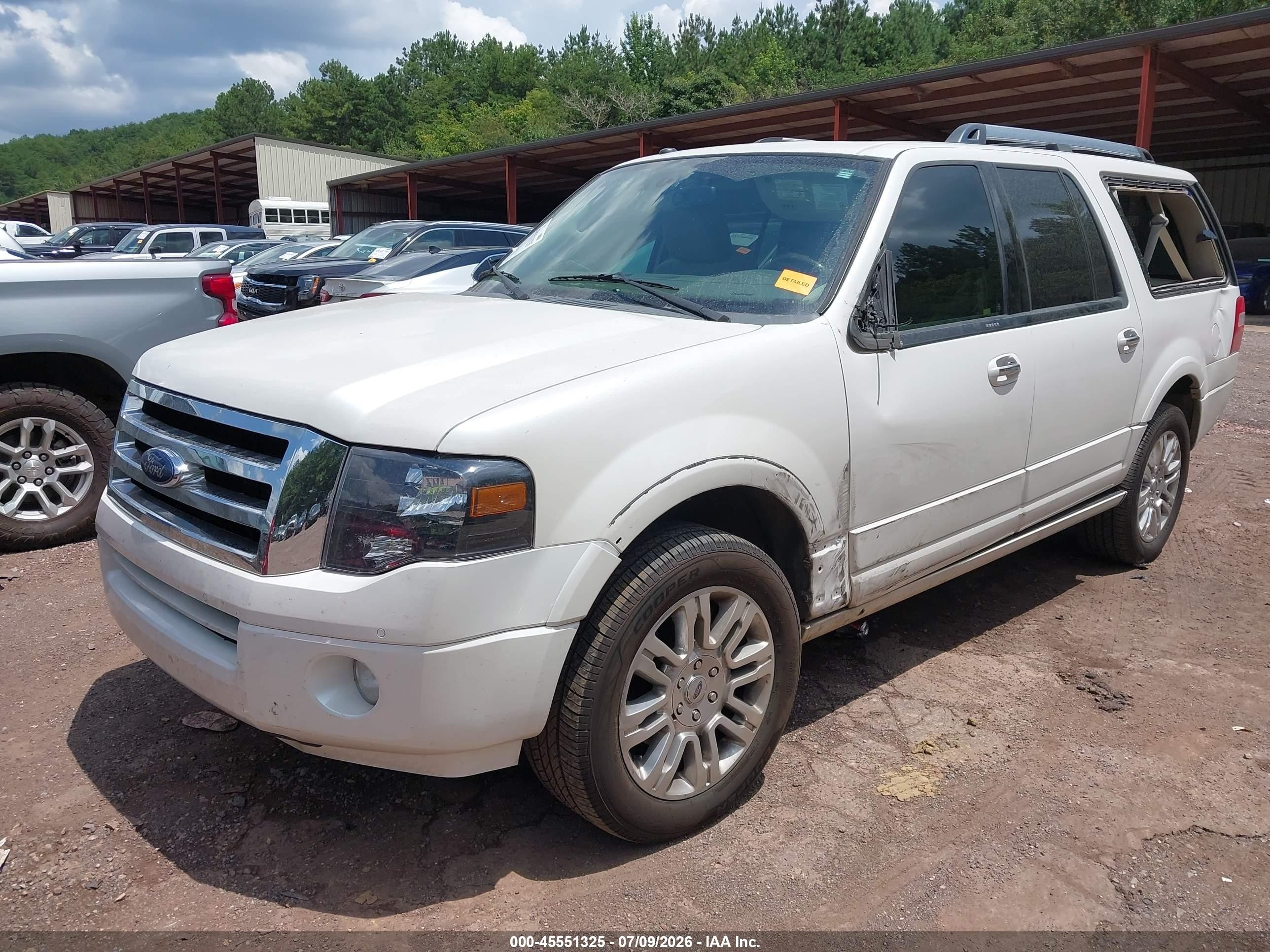 2014 Ford Expedition El Limited White vin: 1FMJK1K53EEF16050