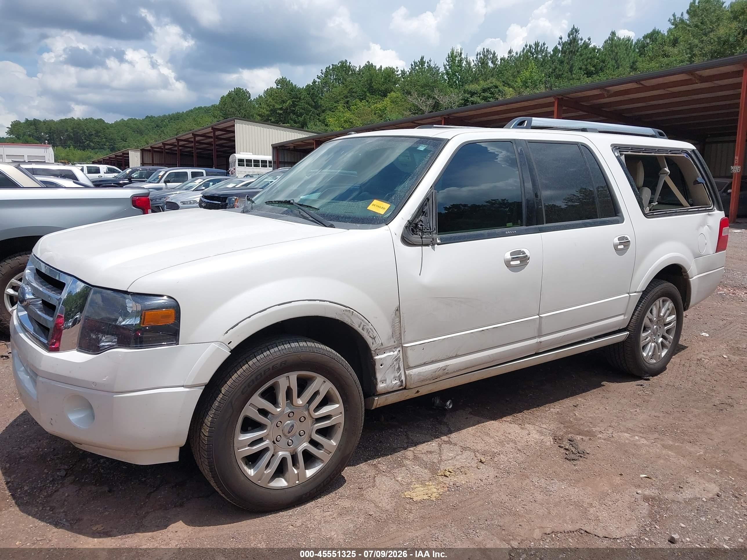 2014 Ford Expedition El Limited White vin: 1FMJK1K53EEF16050