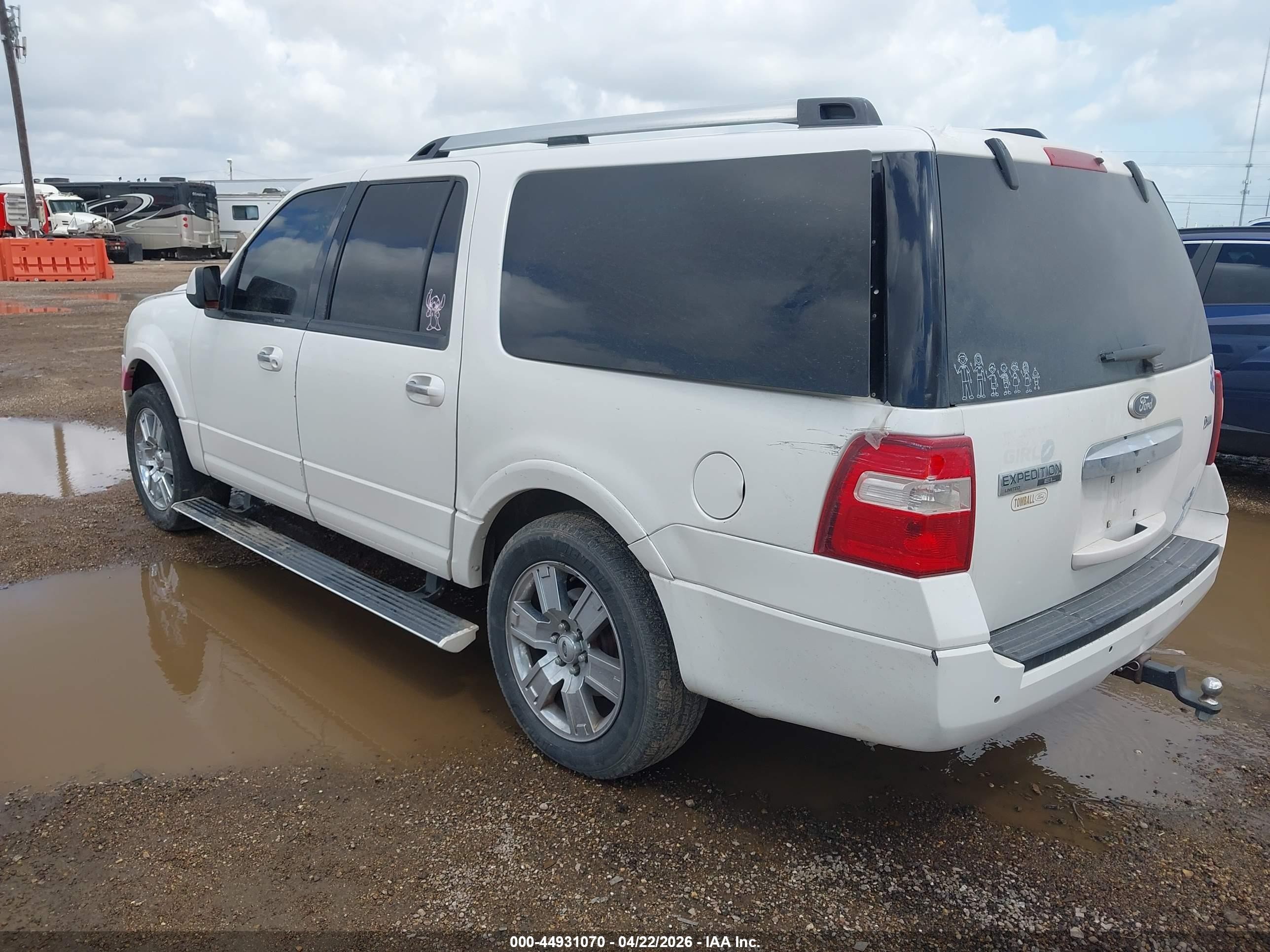 2010 Ford Expedition El Limited White vin: 1FMJK1K56AEB65824