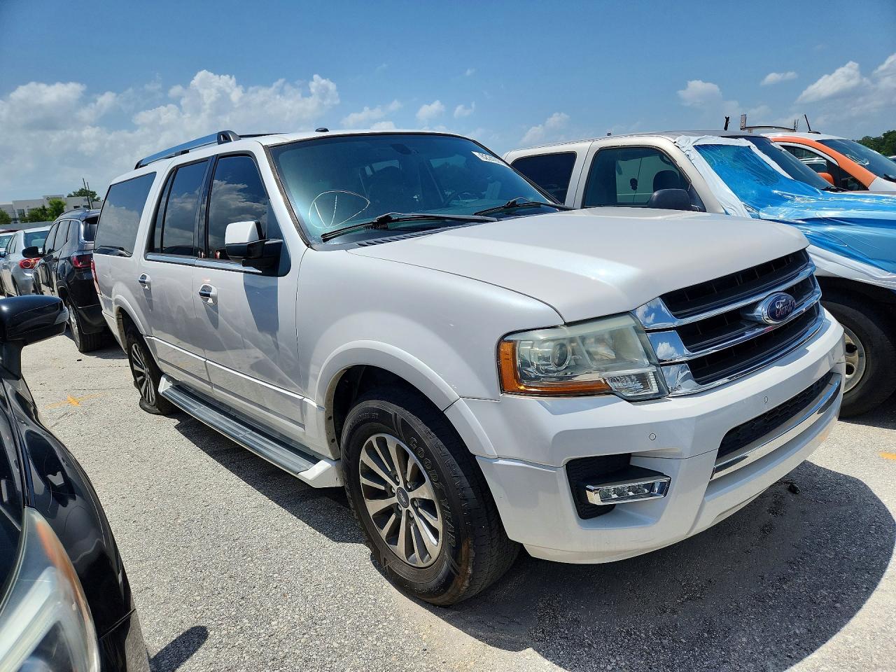 2015 Ford Expedition El Limited White vin: 1FMJK1KT1FEF01157