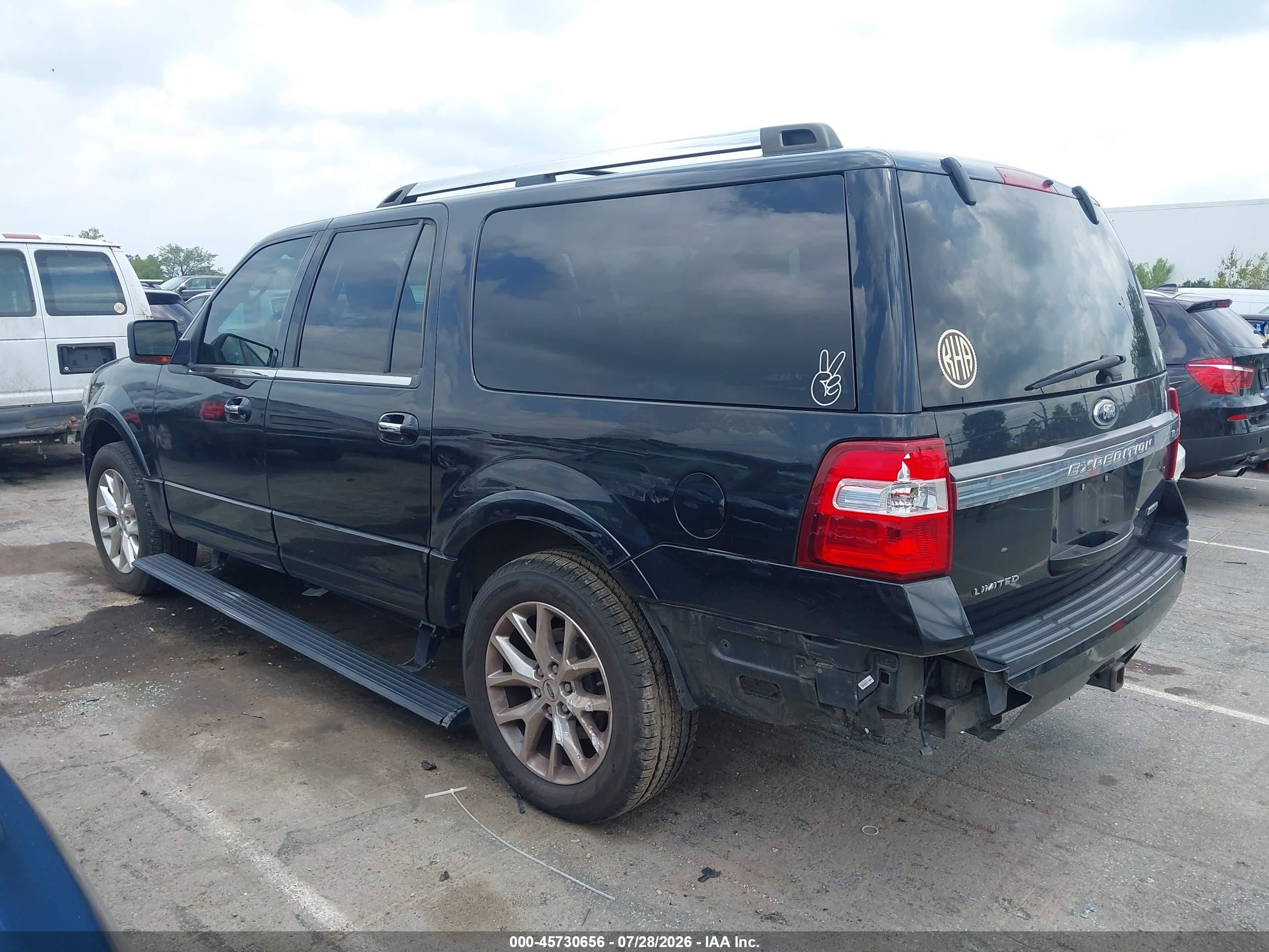 2015 Ford Expedition El Limited Black vin: 1FMJK1KT6FEF17385
