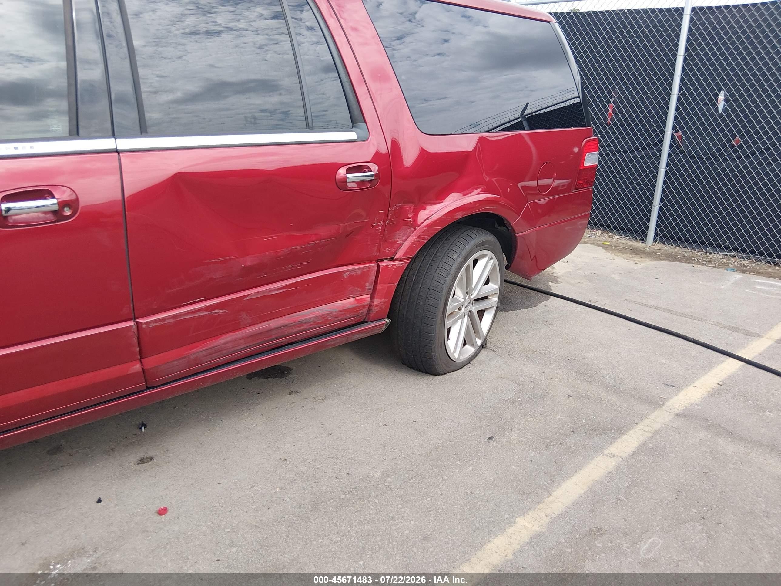 2015 Ford Expedition El Limited Red vin: 1FMJK1KT6FEF32906