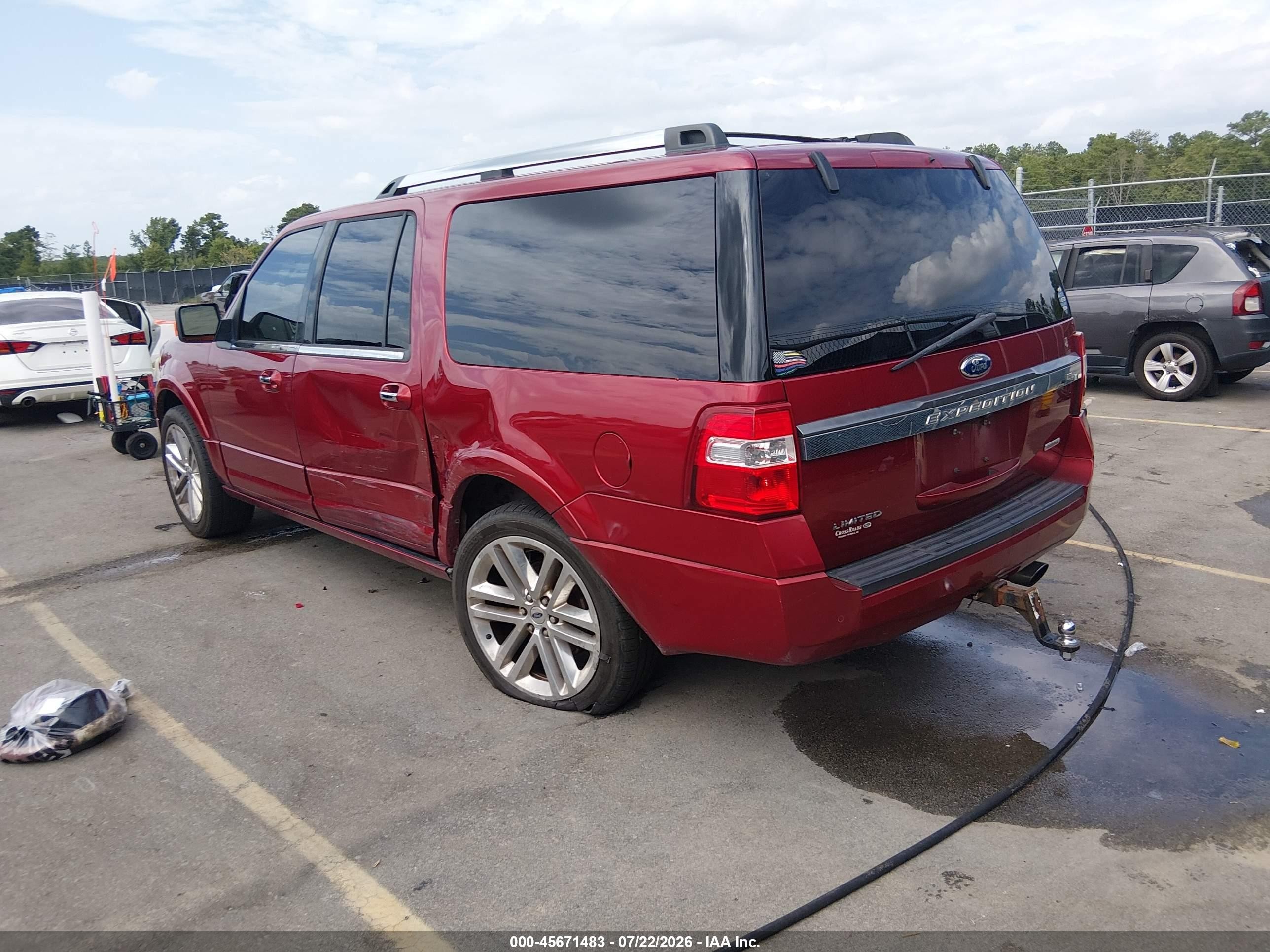 2015 Ford Expedition El Limited Red vin: 1FMJK1KT6FEF32906