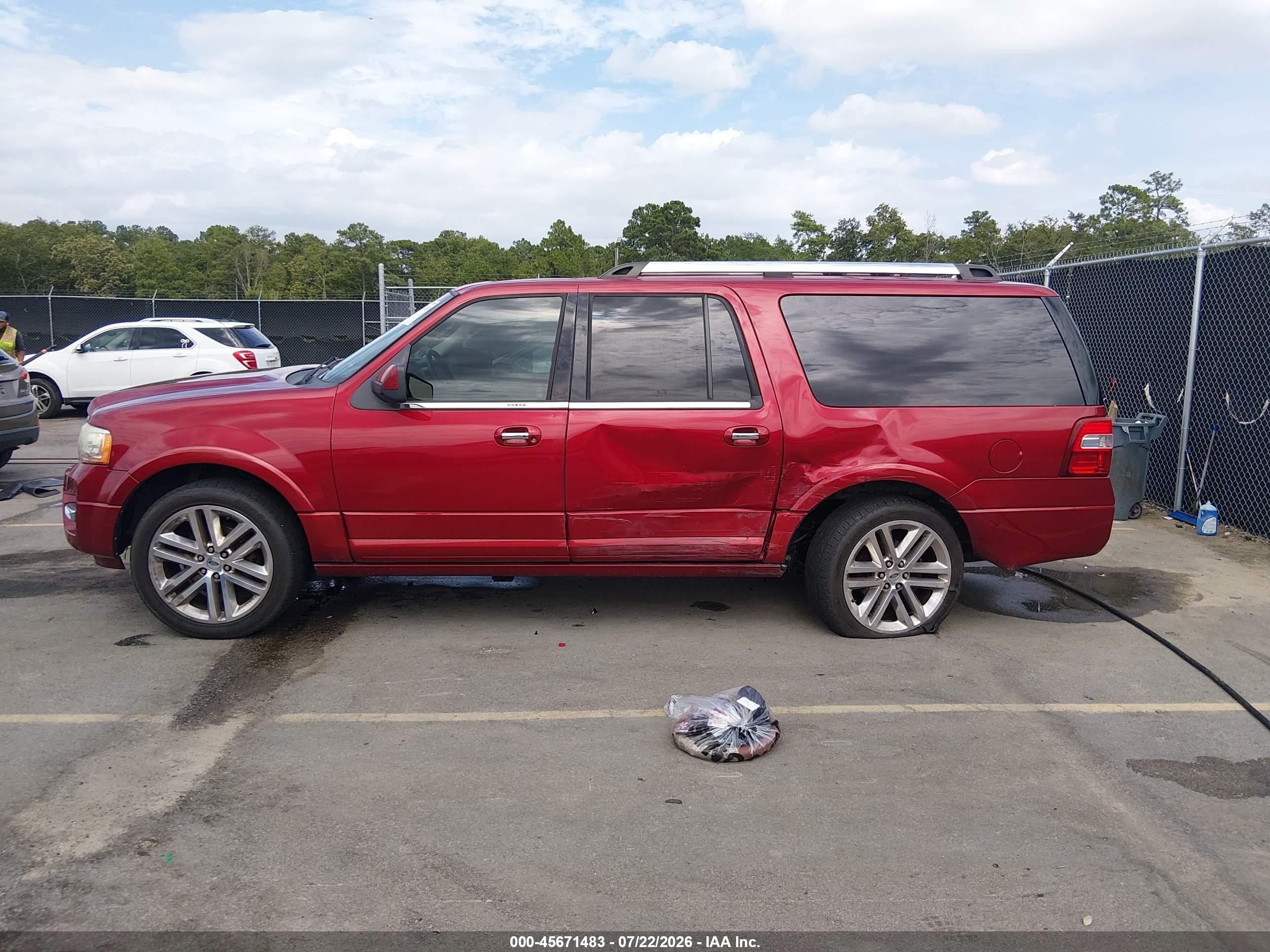 2015 Ford Expedition El Limited Red vin: 1FMJK1KT6FEF32906