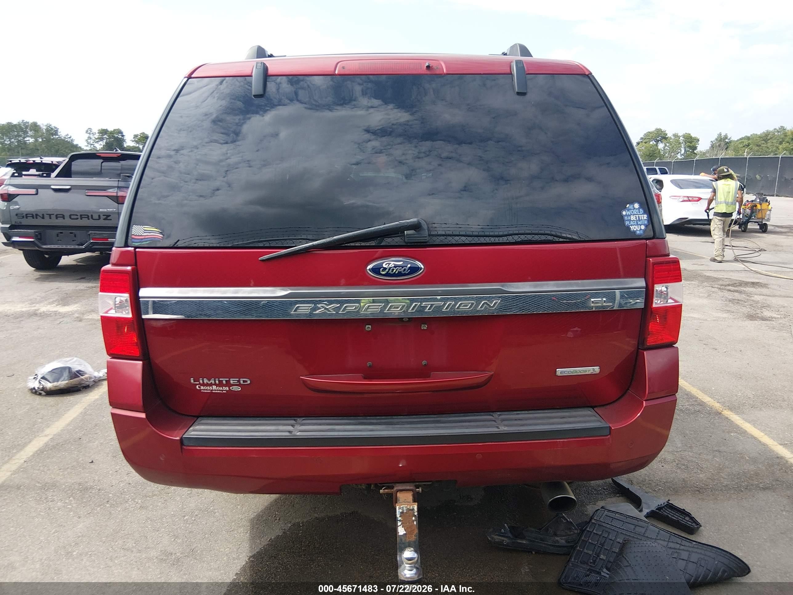 2015 Ford Expedition El Limited Red vin: 1FMJK1KT6FEF32906