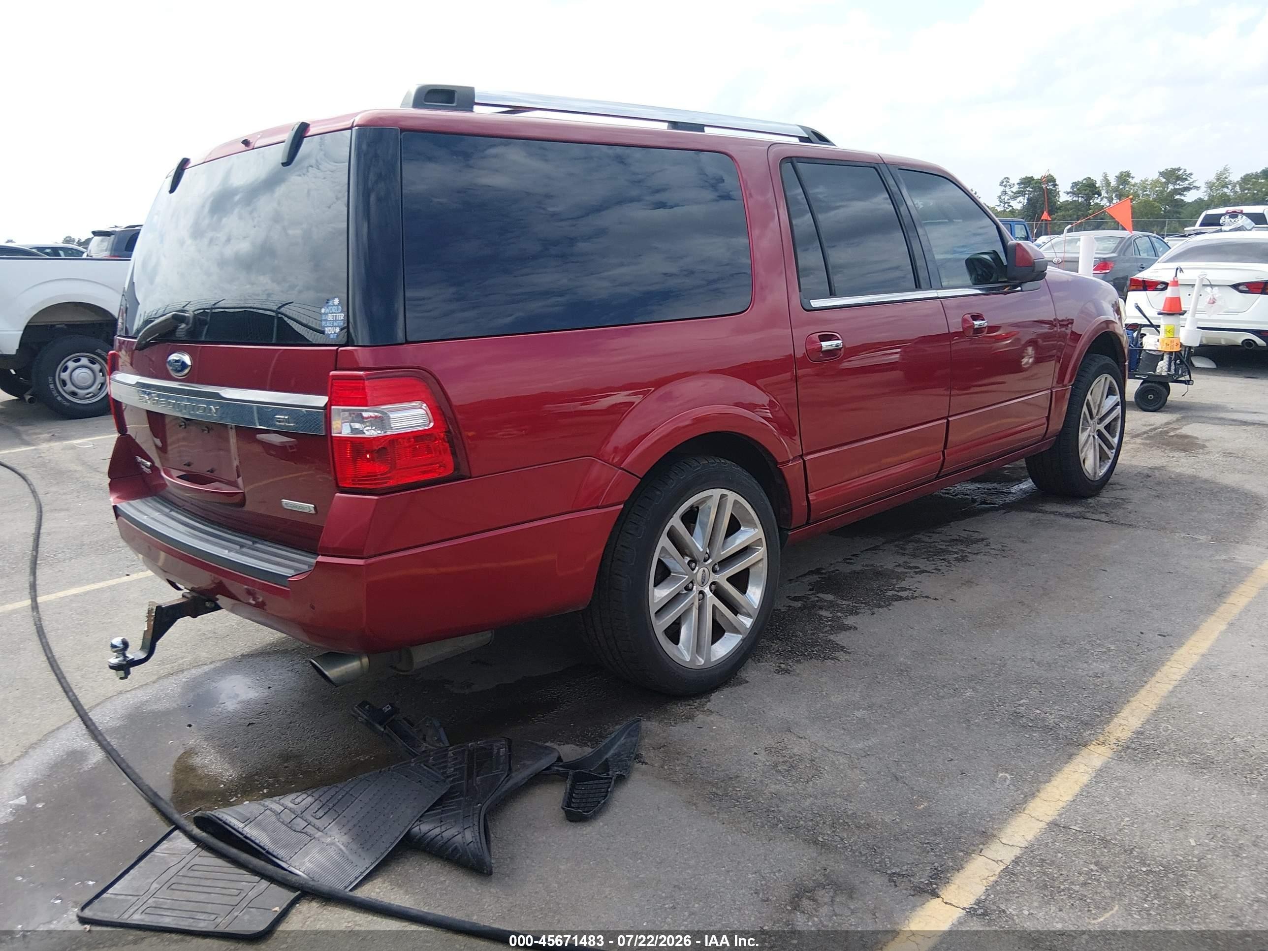 2015 Ford Expedition El Limited Red vin: 1FMJK1KT6FEF32906
