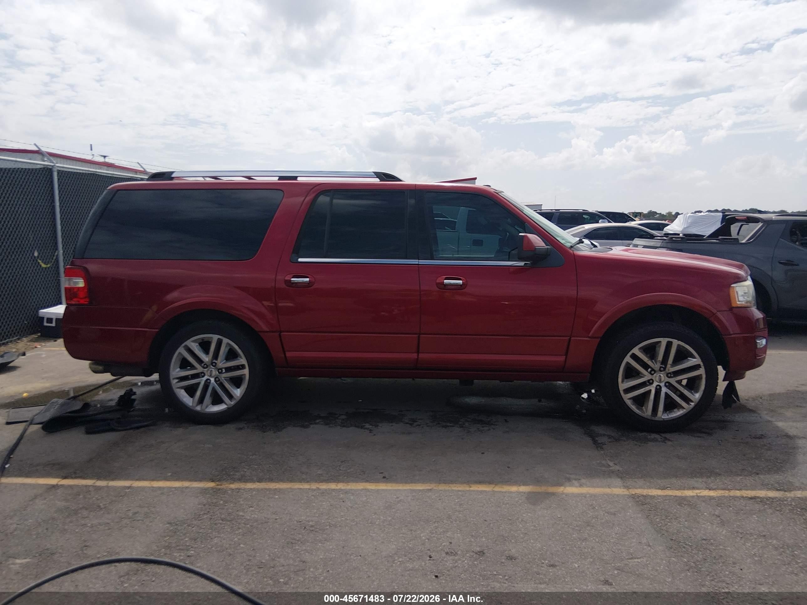 2015 Ford Expedition El Limited Red vin: 1FMJK1KT6FEF32906