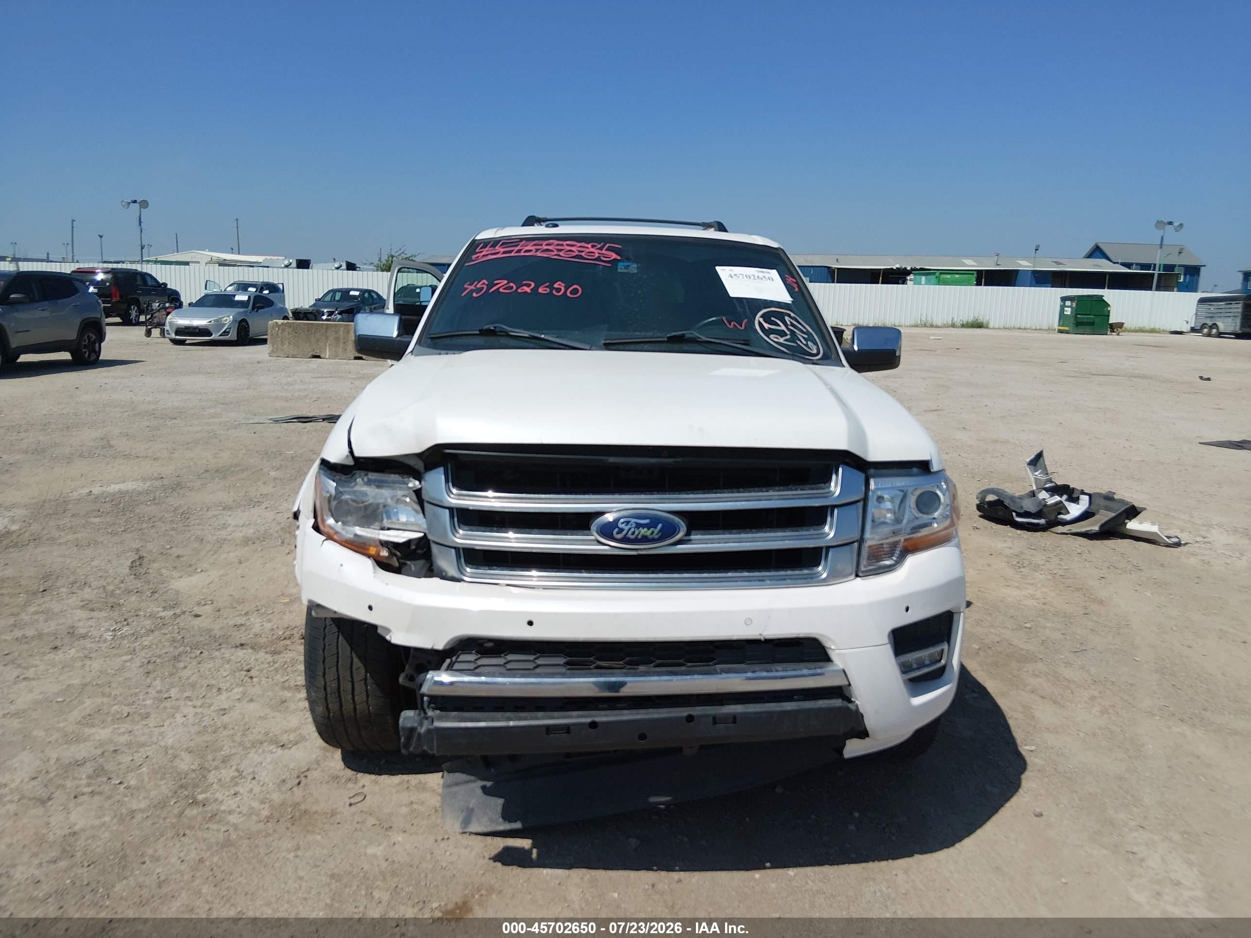 2015 Ford Expedition El Platinum White vin: 1FMJK1LT0FEF35136