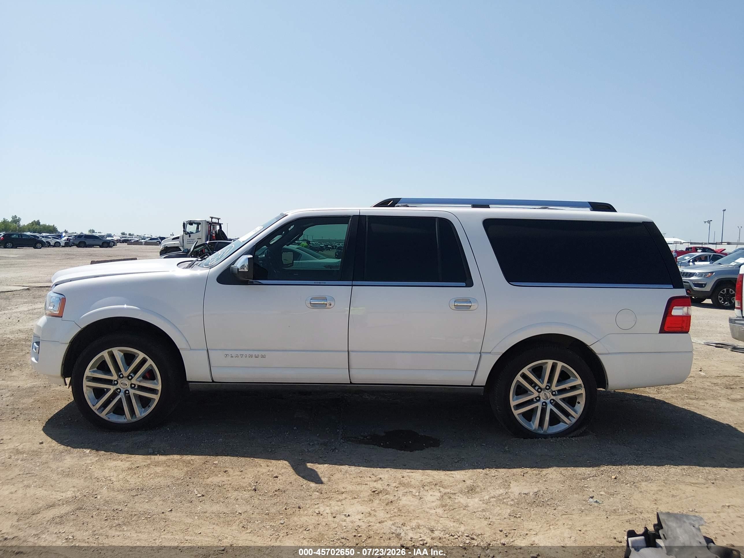 2015 Ford Expedition El Platinum White vin: 1FMJK1LT0FEF35136