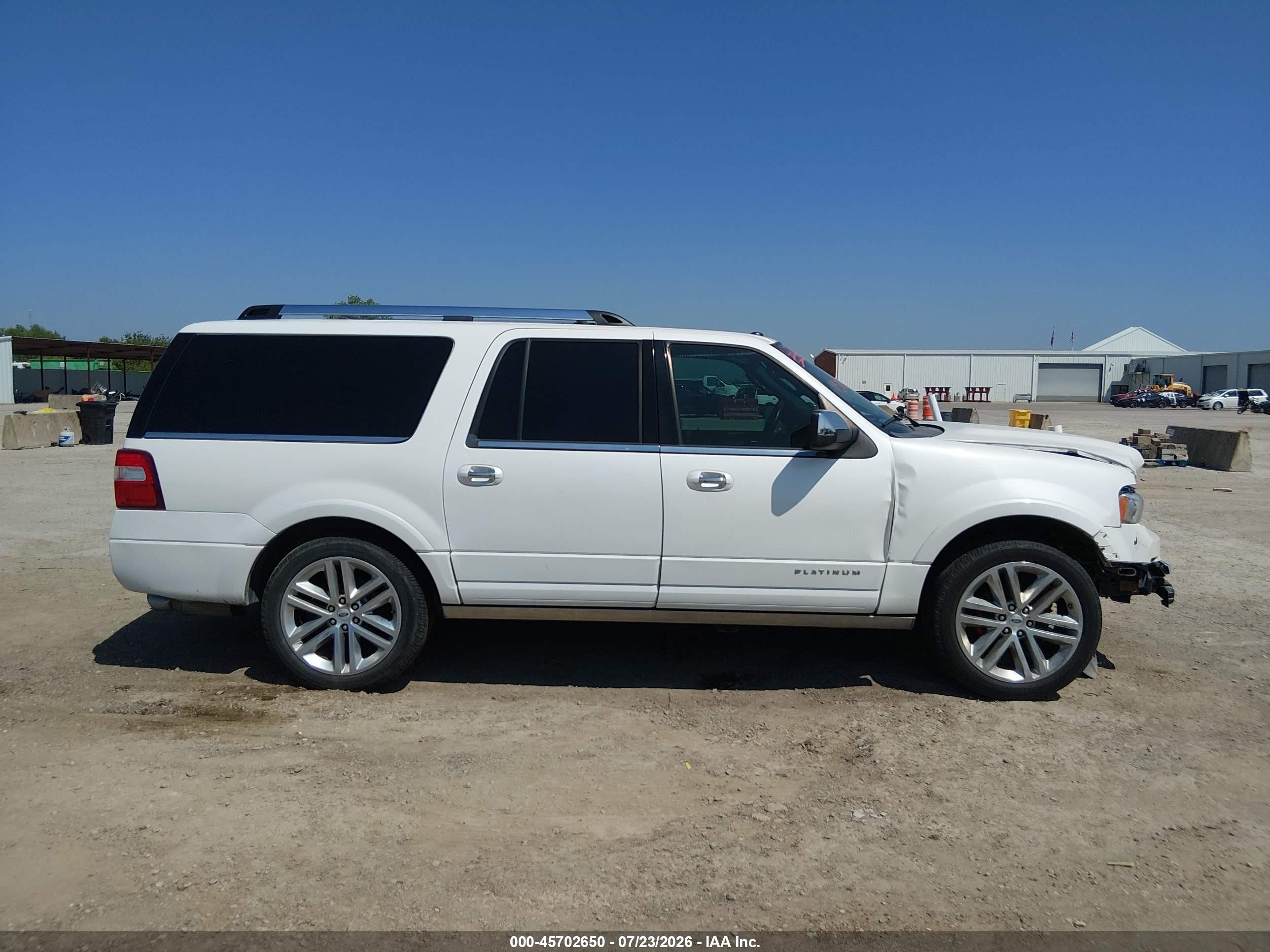 2015 Ford Expedition El Platinum White vin: 1FMJK1LT0FEF35136