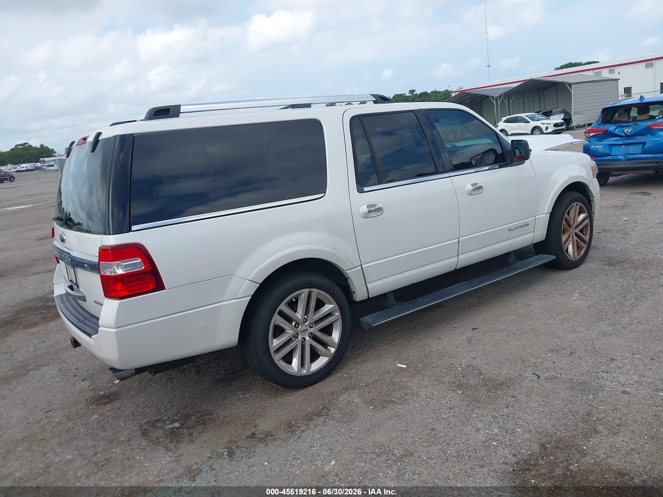 2015 Ford Expedition El Platinum White vin: 1FMJK1LT7FEF31505