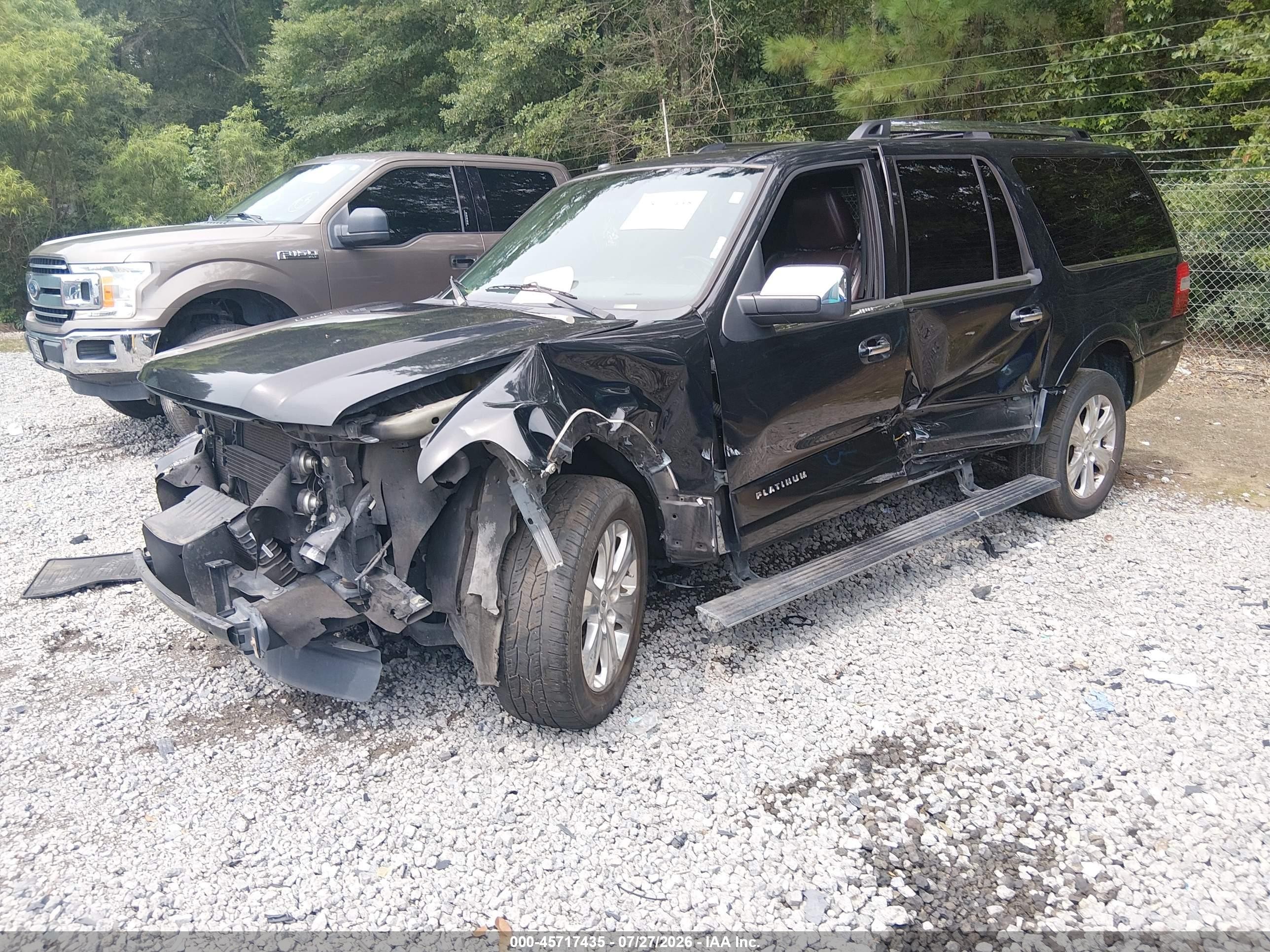 2015 Ford Expedition El Platinum Черный vin: 1FMJK1LT7FEF49048