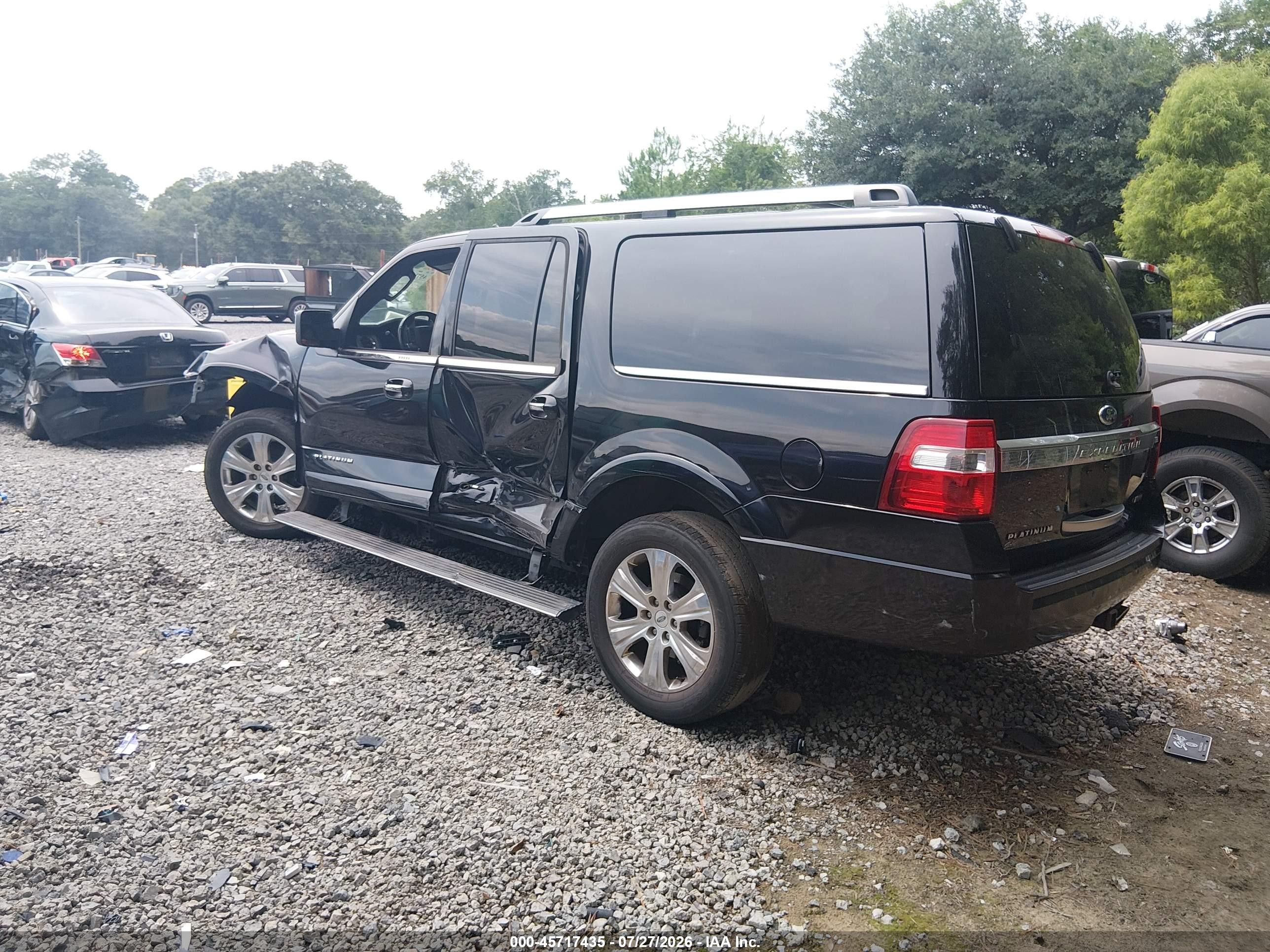 2015 Ford Expedition El Platinum Черный vin: 1FMJK1LT7FEF49048