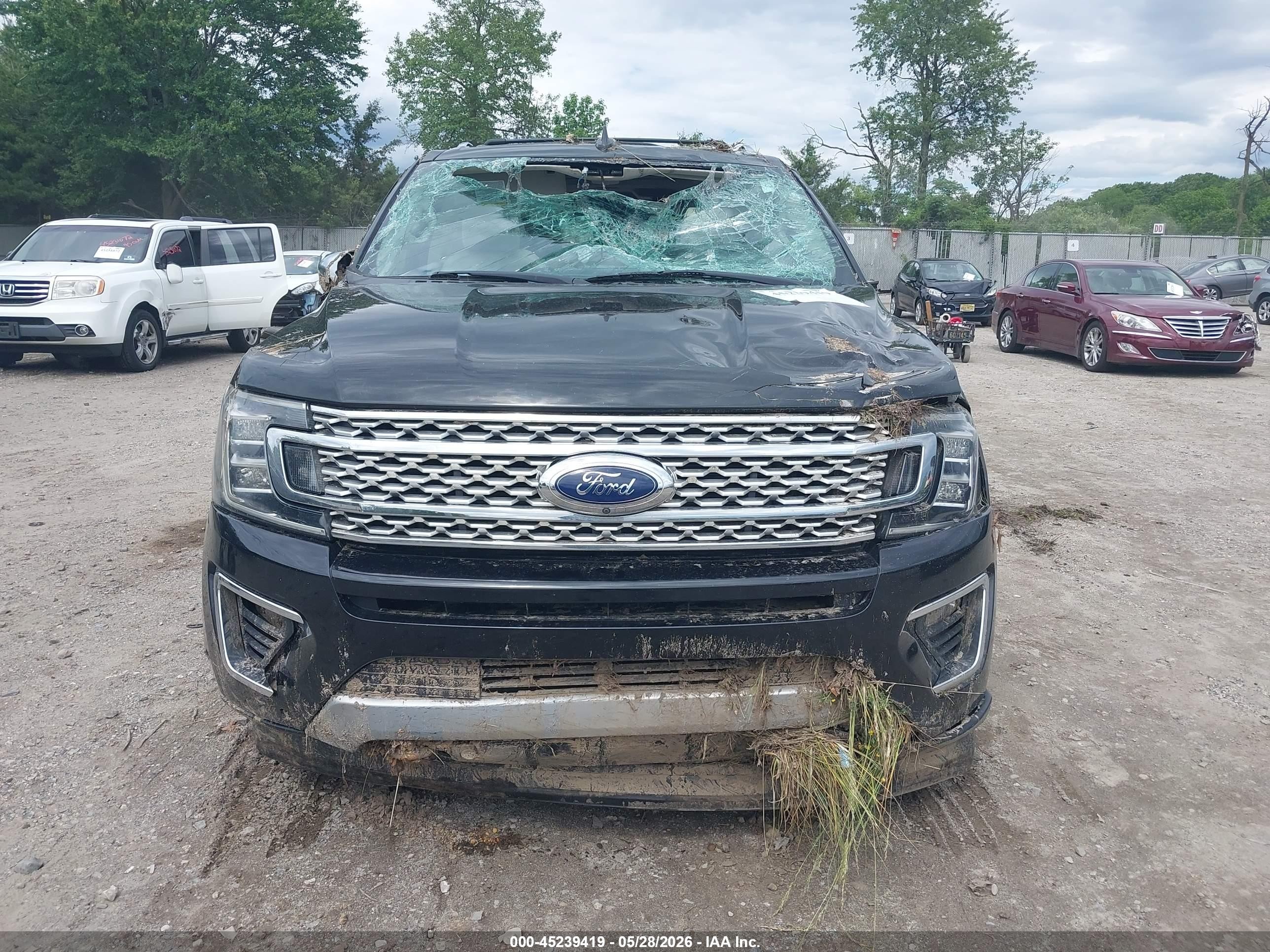 2020 Ford Expedition Platinum Max Черный vin: 1FMJK1LTXLEA26747