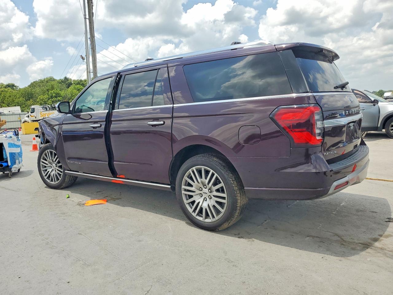 2023 Ford Expedition Max Platinum Maroon vin: 1FMJK1M85PEA01075
