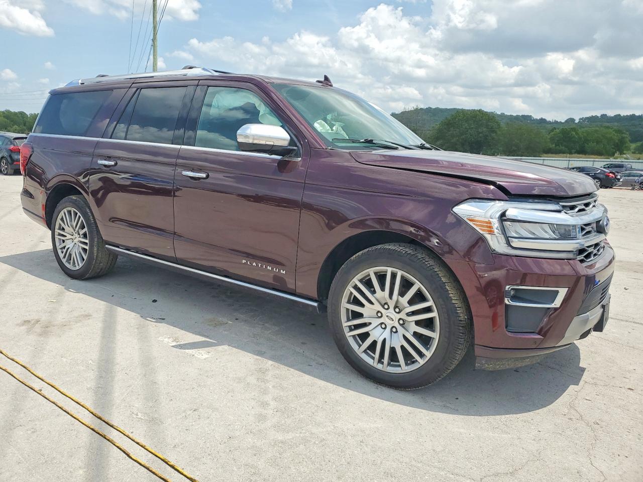 2023 Ford Expedition Max Platinum Maroon vin: 1FMJK1M85PEA01075