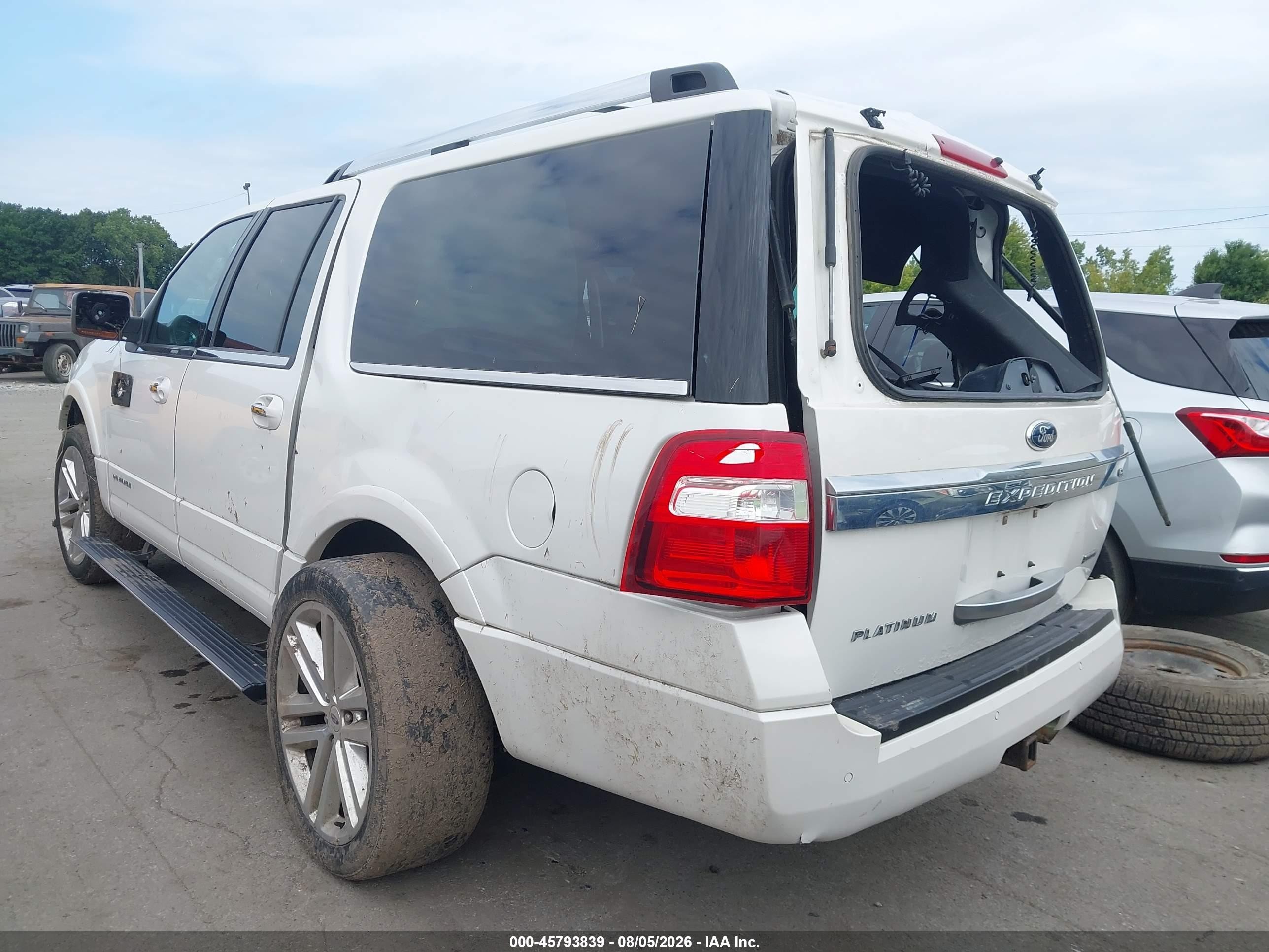 2015 Ford Expedition El Platinum Белый vin: 1FMJK1MT2FEF01777