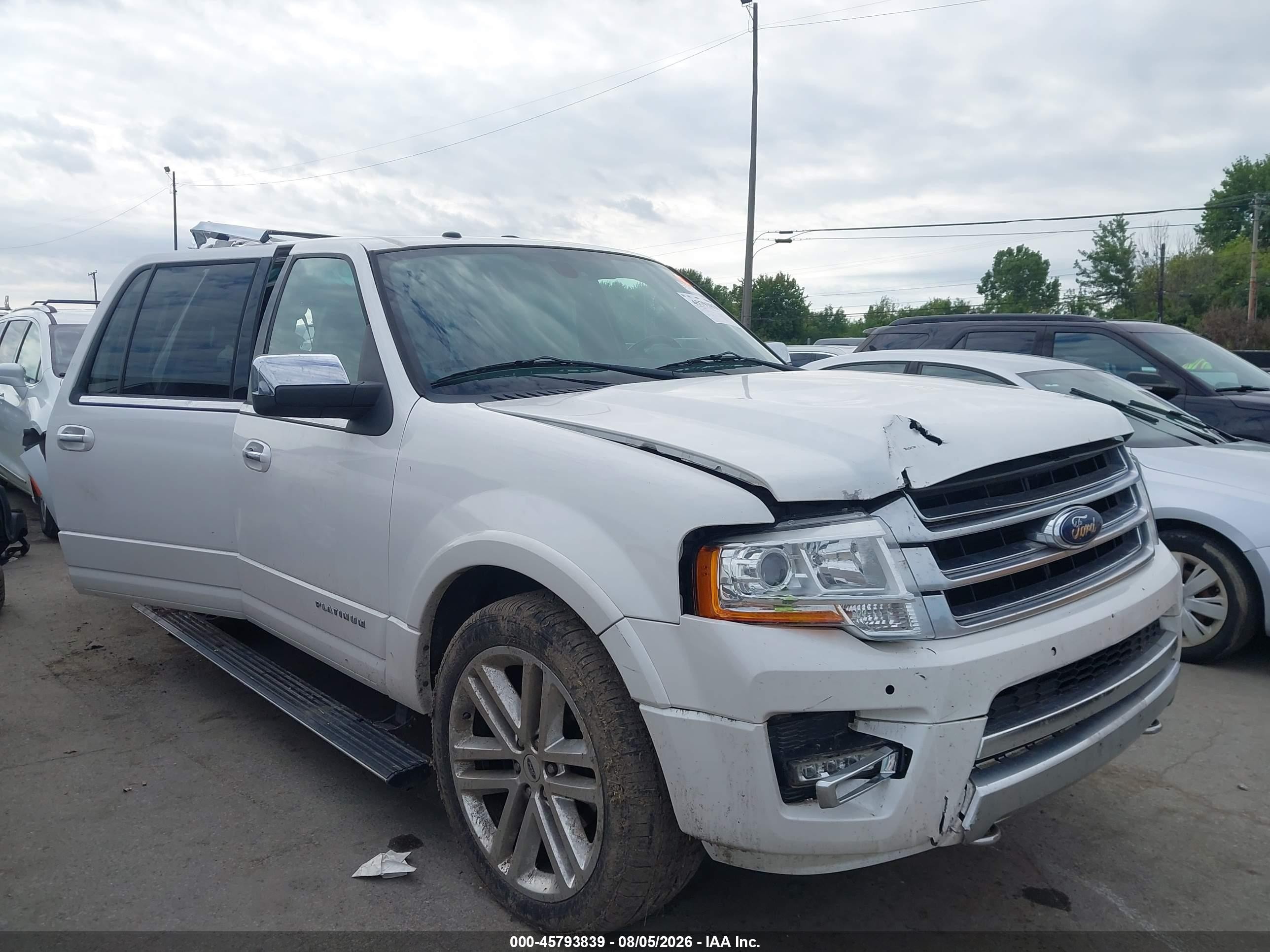 2015 Ford Expedition El Platinum Белый vin: 1FMJK1MT2FEF01777