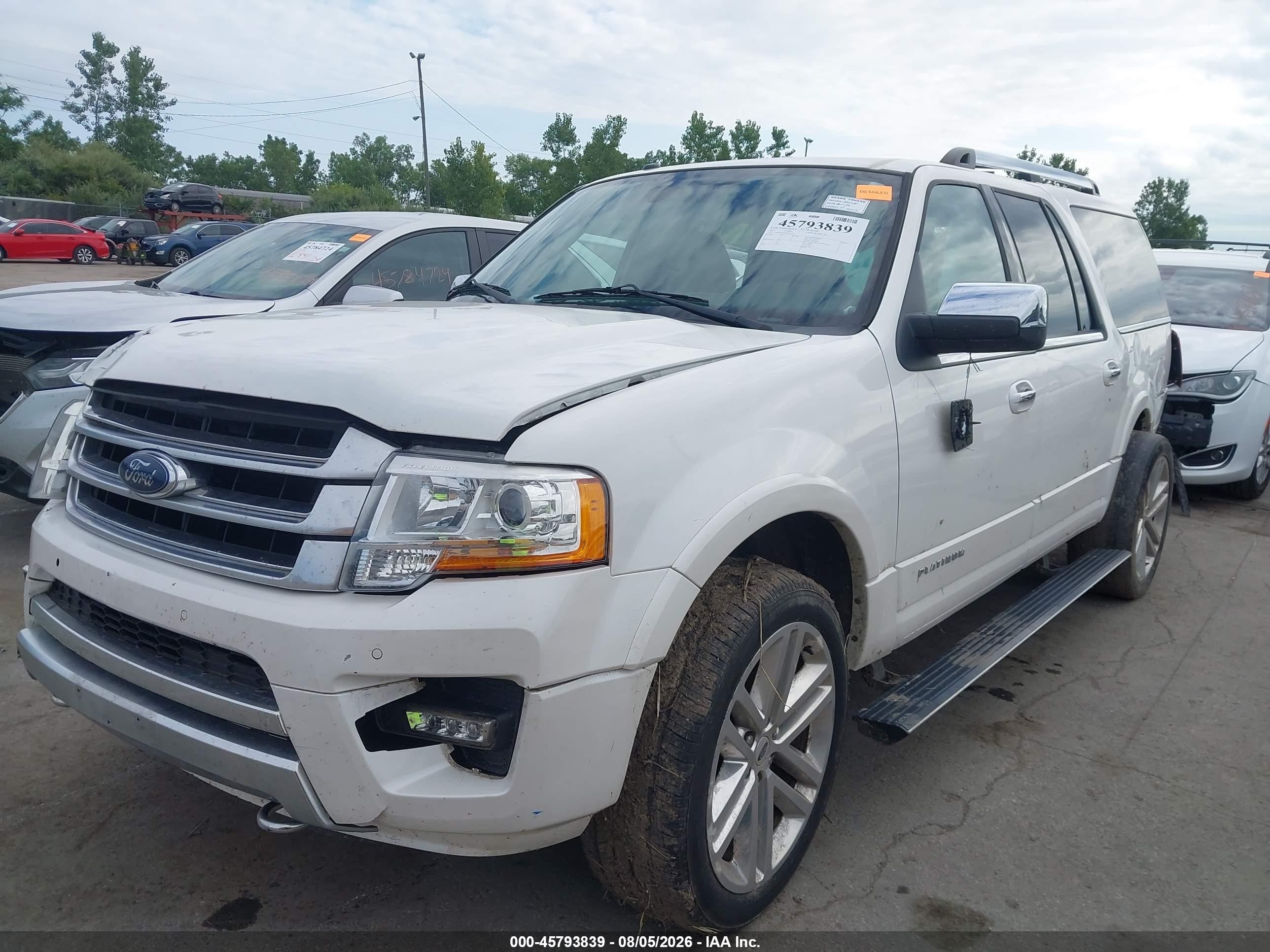 2015 Ford Expedition El Platinum Белый vin: 1FMJK1MT2FEF01777