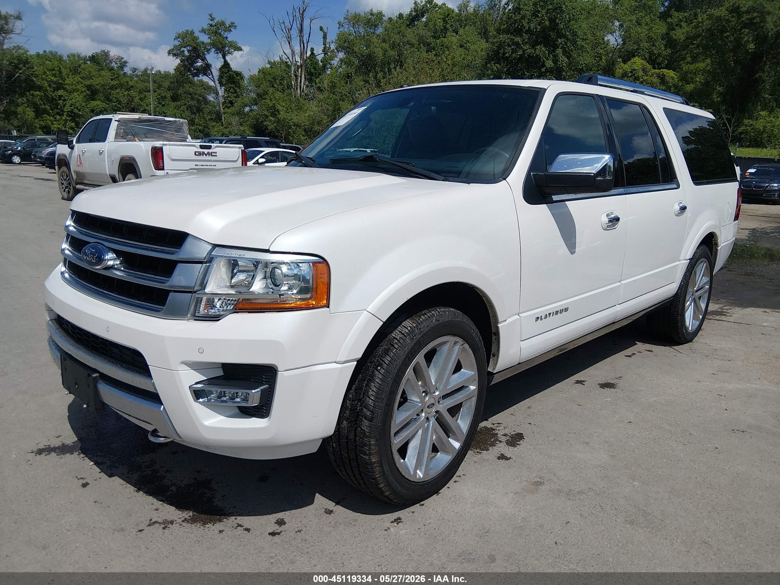 2017 Ford Expedition El Platinum Белый vin: 1FMJK1MT3HEA39331