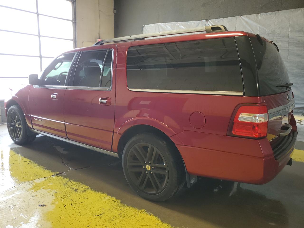 2015 Ford Expedition El Platinum Red vin: 1FMJK1MT4FEF22193 Damage: Left Qtr Panel, Dent(S) W/No Paint Dmg, < 1/8 Inch