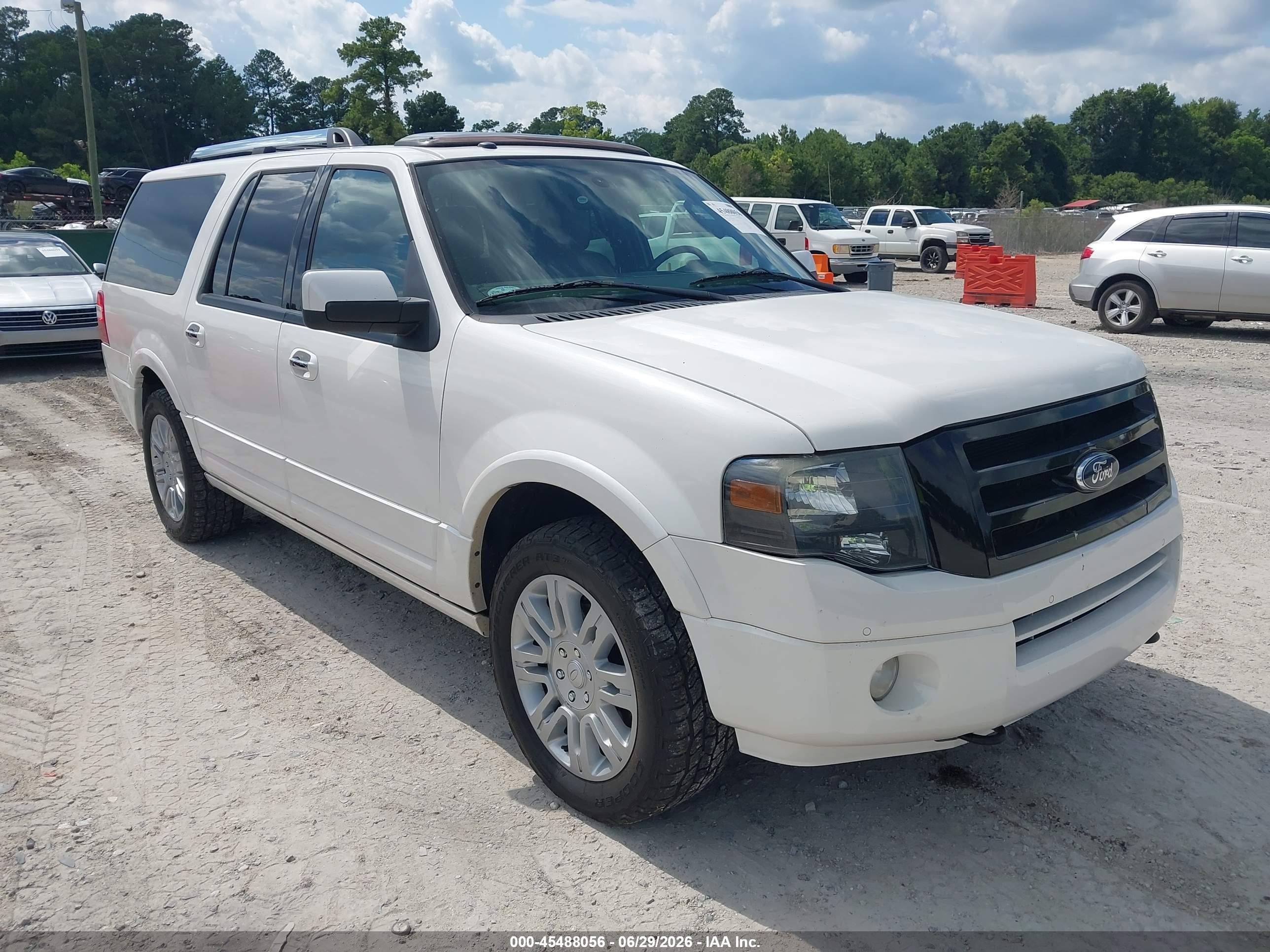 2013 Ford Expedition El Limited White vin: 1FMJK2A51DEF46718