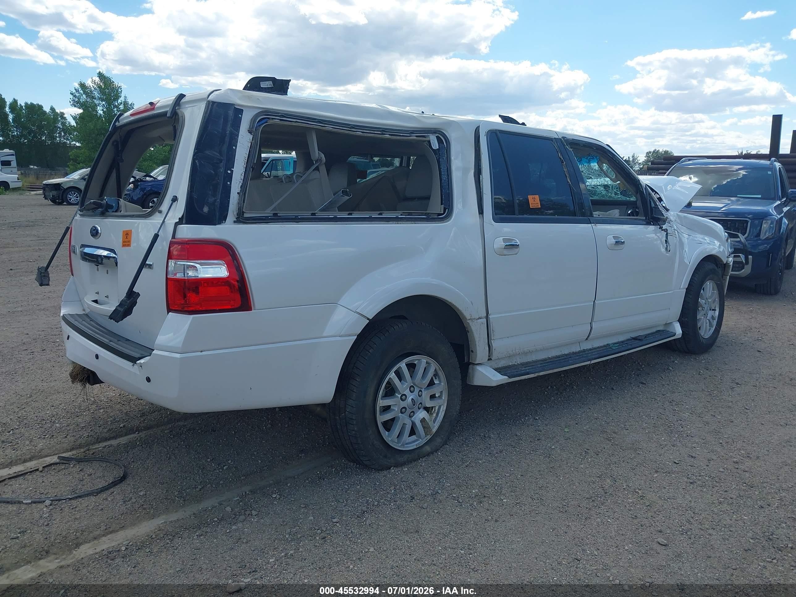 2013 Ford Expedition El Limited White vin: 1FMJK2A54DEF27161