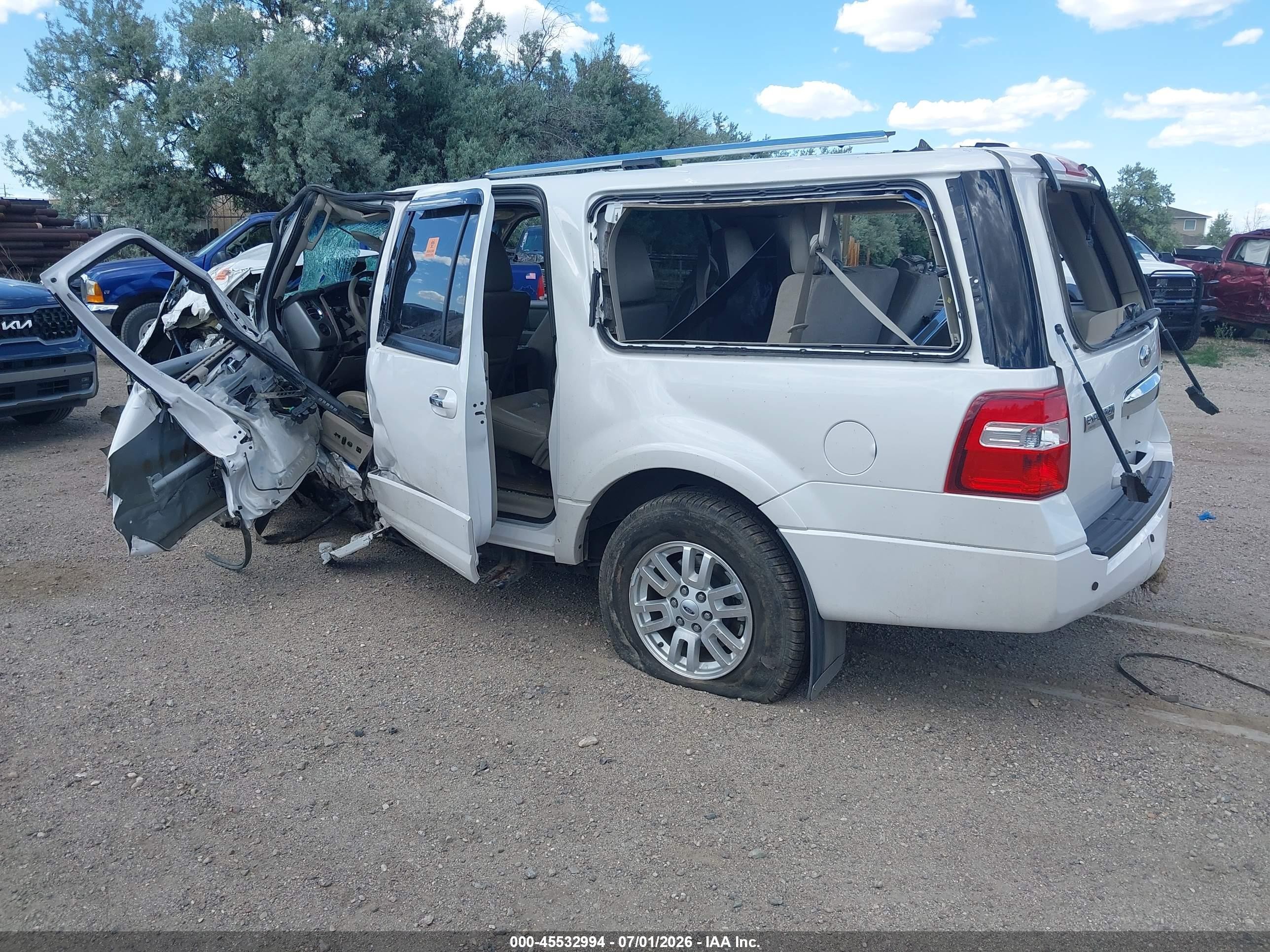 2013 Ford Expedition El Limited White vin: 1FMJK2A54DEF27161