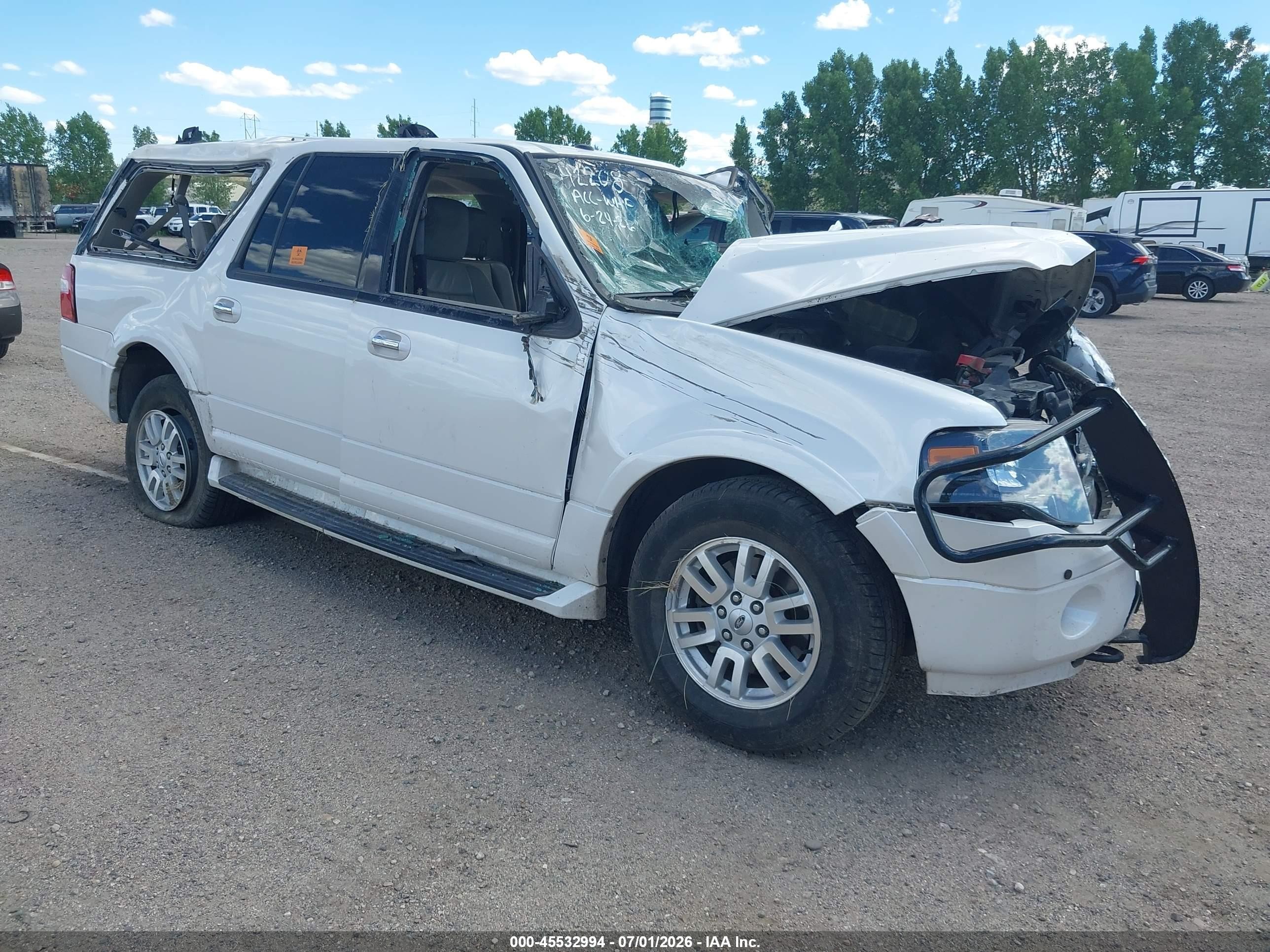 2013 Ford Expedition El Limited White vin: 1FMJK2A54DEF27161