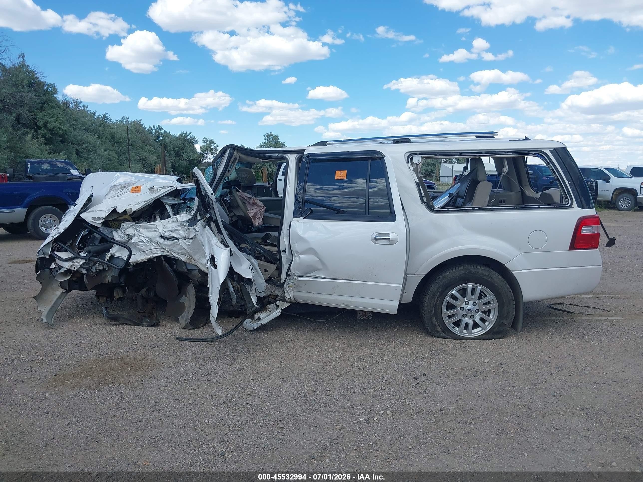 2013 Ford Expedition El Limited White vin: 1FMJK2A54DEF27161