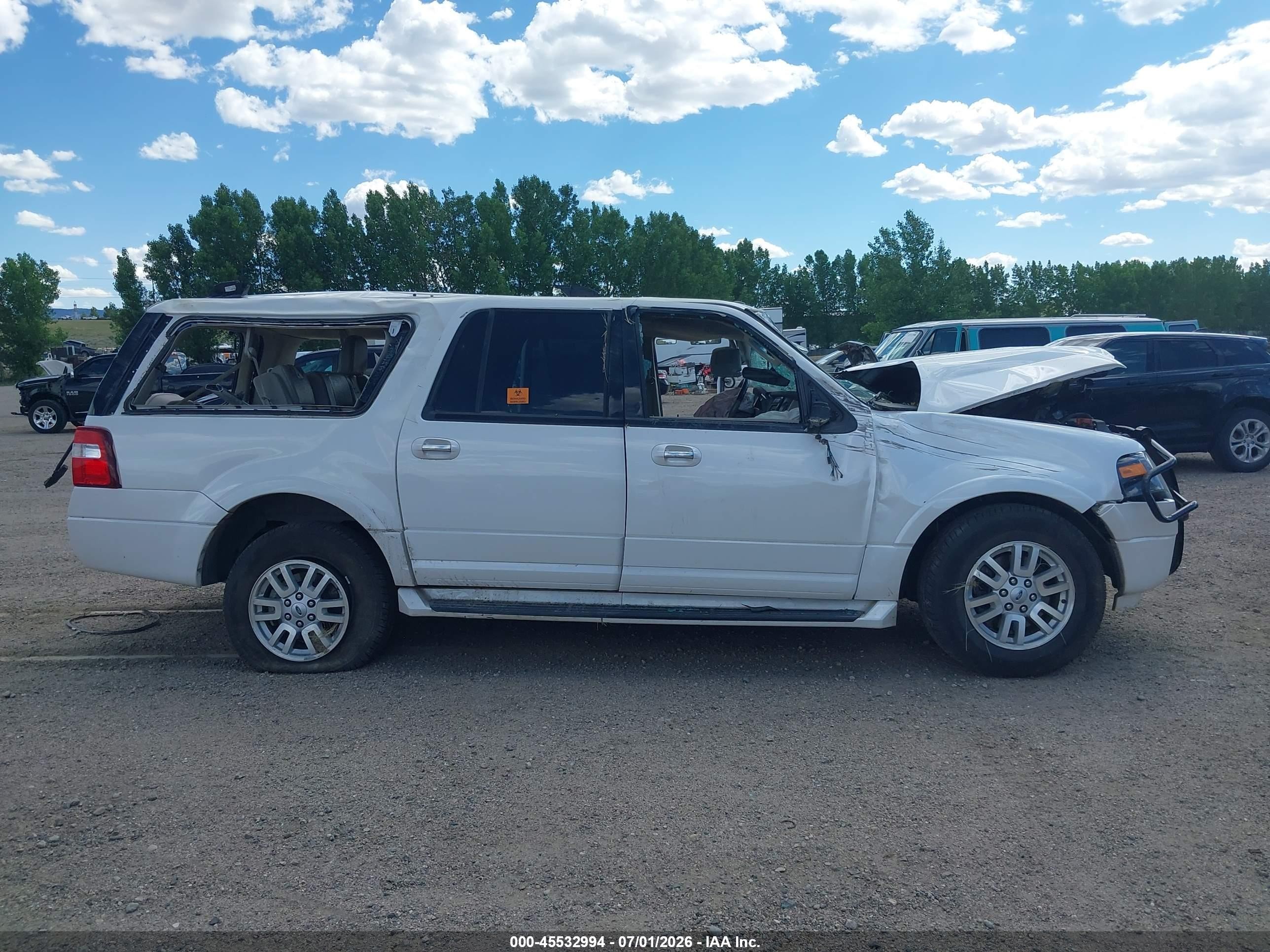 2013 Ford Expedition El Limited White vin: 1FMJK2A54DEF27161