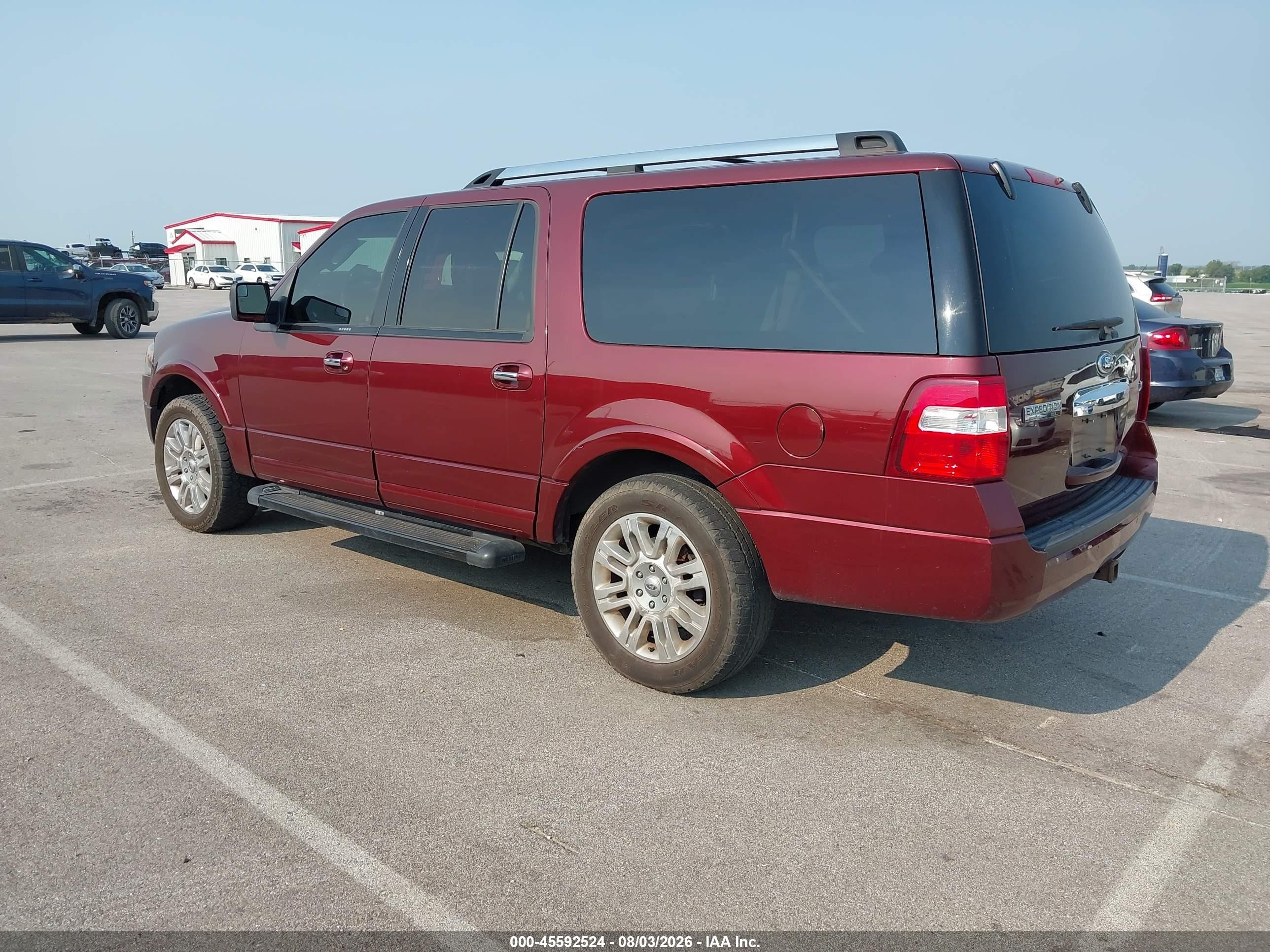 2012 Ford Expedition El Limited Maroon vin: 1FMJK2A55CEF15549