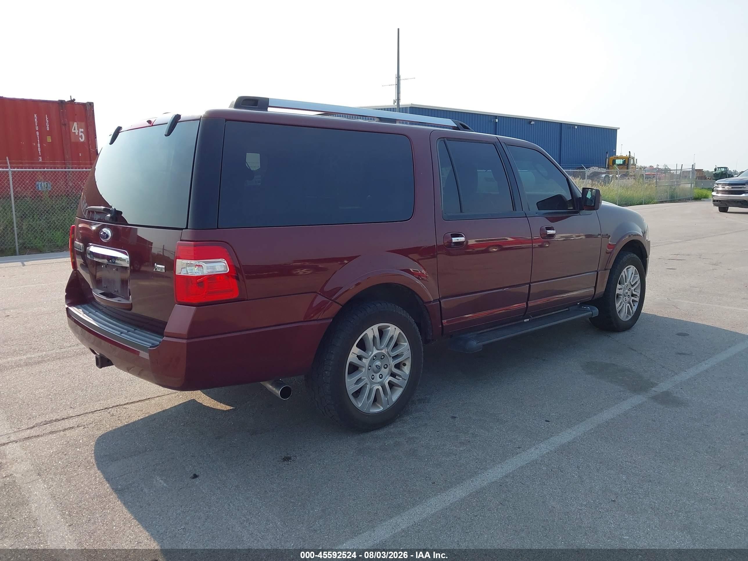 2012 Ford Expedition El Limited Maroon vin: 1FMJK2A55CEF15549