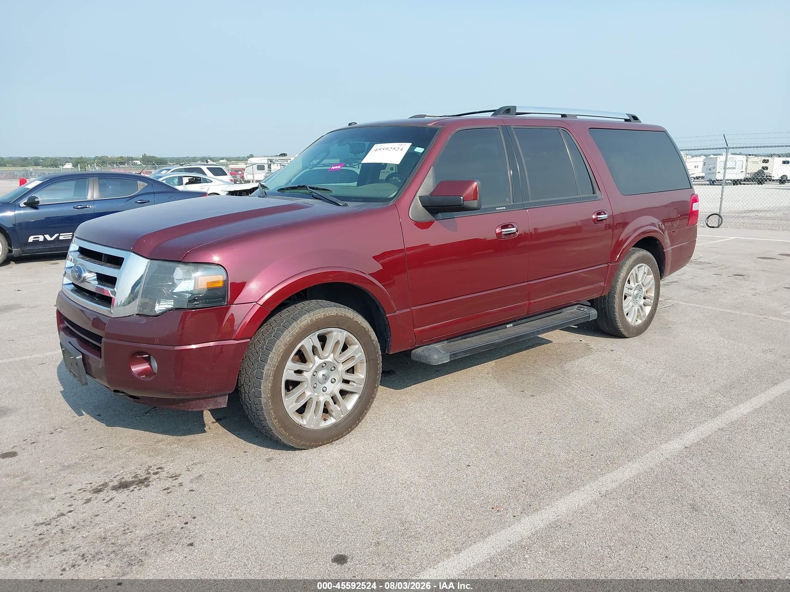 2012 Ford Expedition El Limited Maroon vin: 1FMJK2A55CEF15549