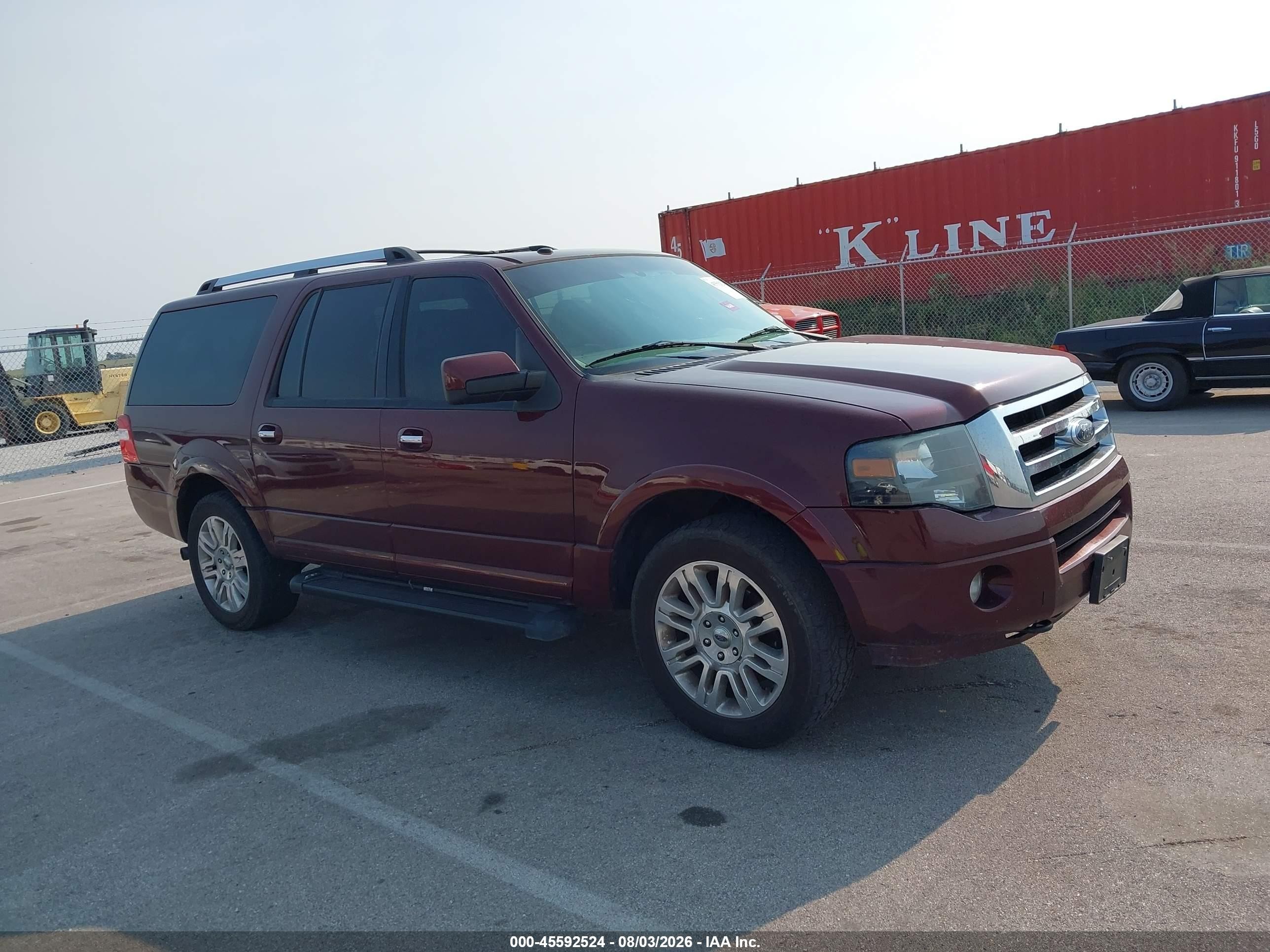 2012 Ford Expedition El Limited Maroon vin: 1FMJK2A55CEF15549