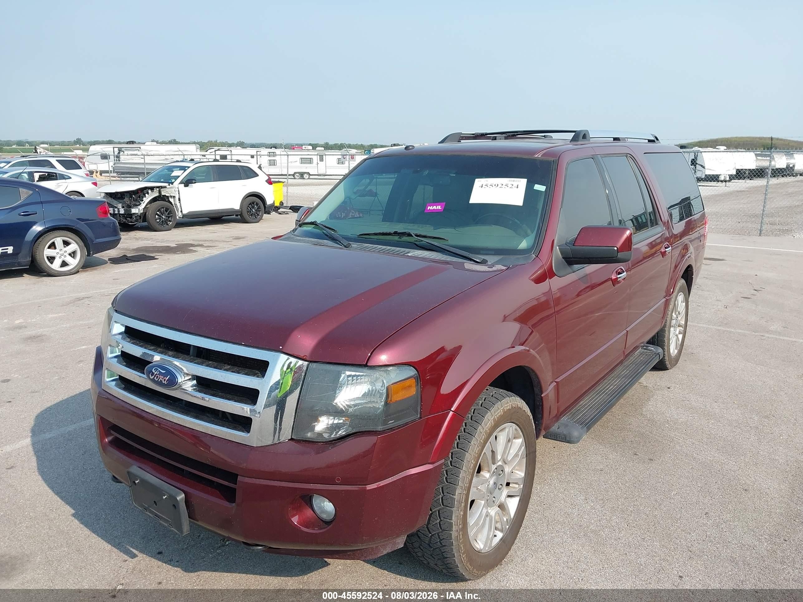 2012 Ford Expedition El Limited Maroon vin: 1FMJK2A55CEF15549