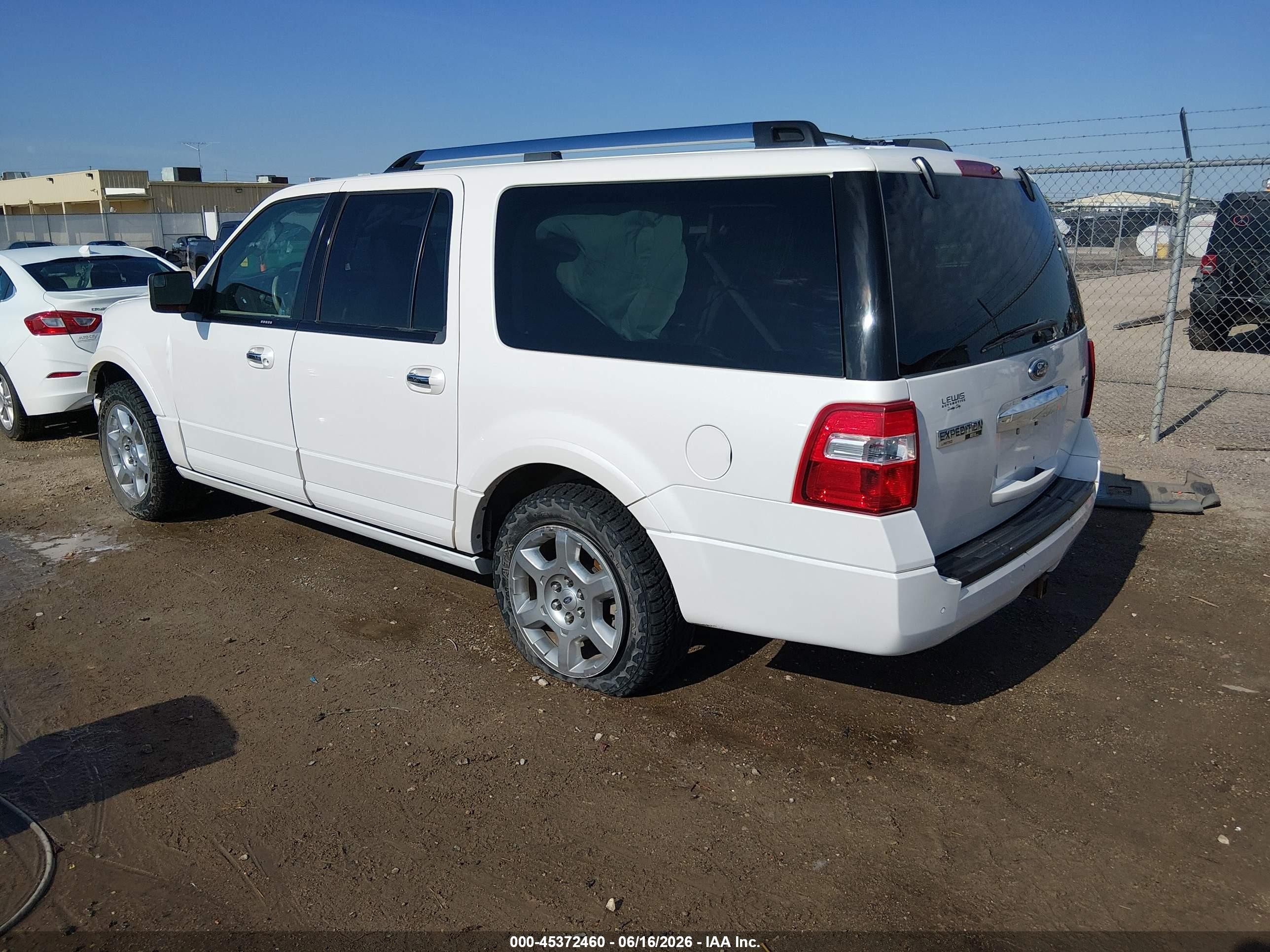 2014 Ford Expedition El Limited White vin: 1FMJK2A56EEF45923
