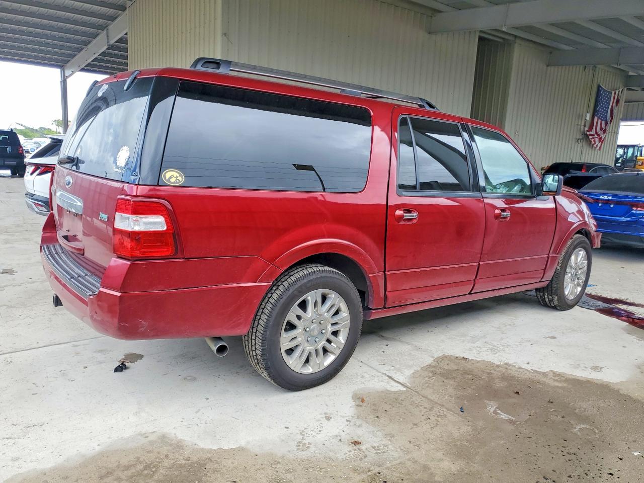 2013 Ford Expedition El Limited Red vin: 1FMJK2A57DEF48845