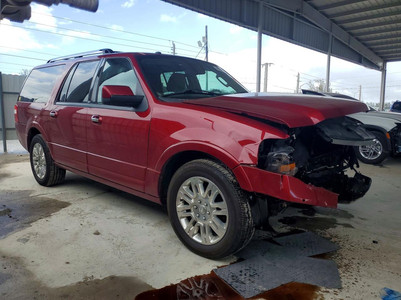 2013 Ford Expedition El Limited Red vin: 1FMJK2A57DEF48845