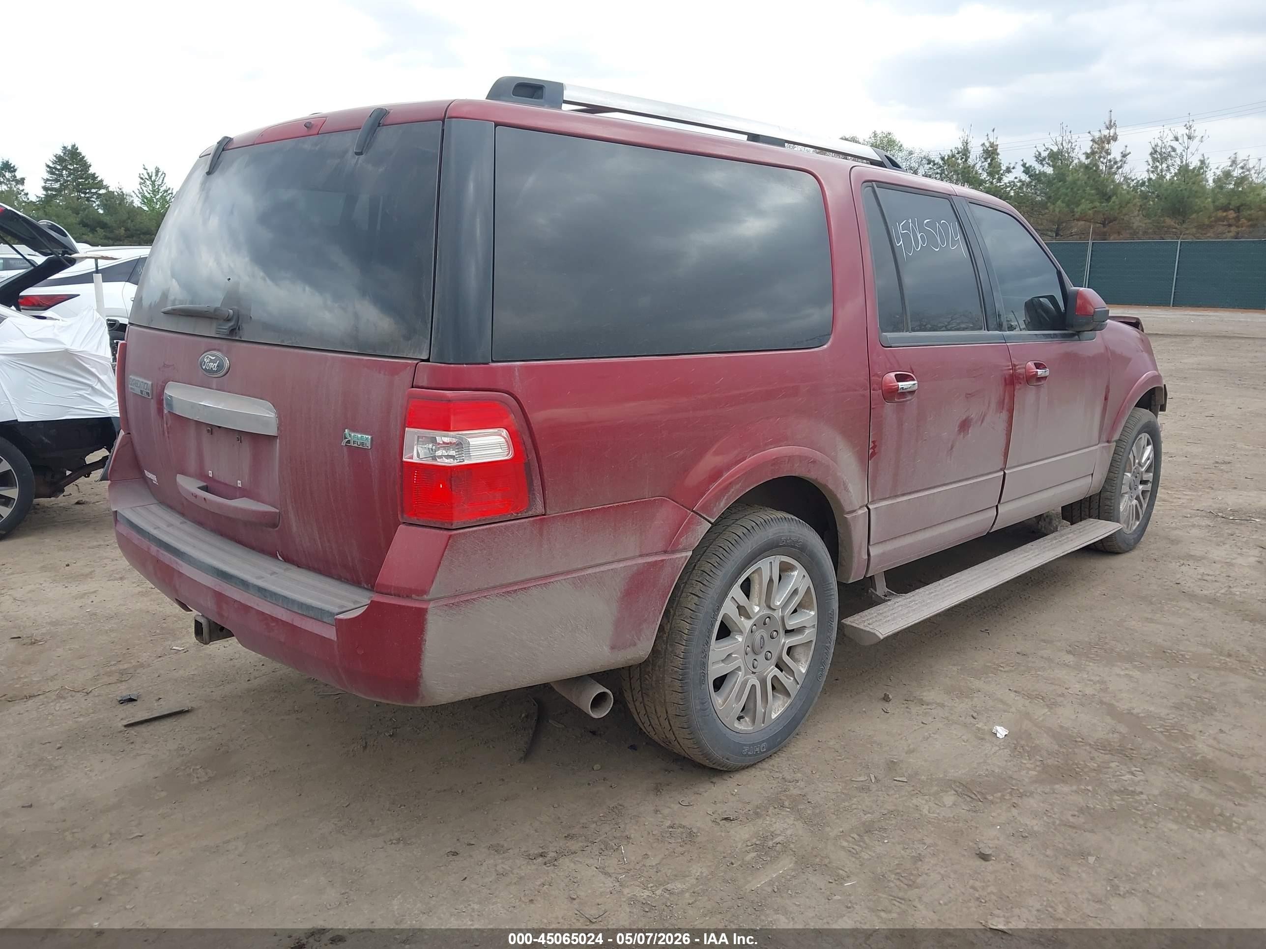2014 Ford Expedition El Limited Red vin: 1FMJK2A57EEF18200