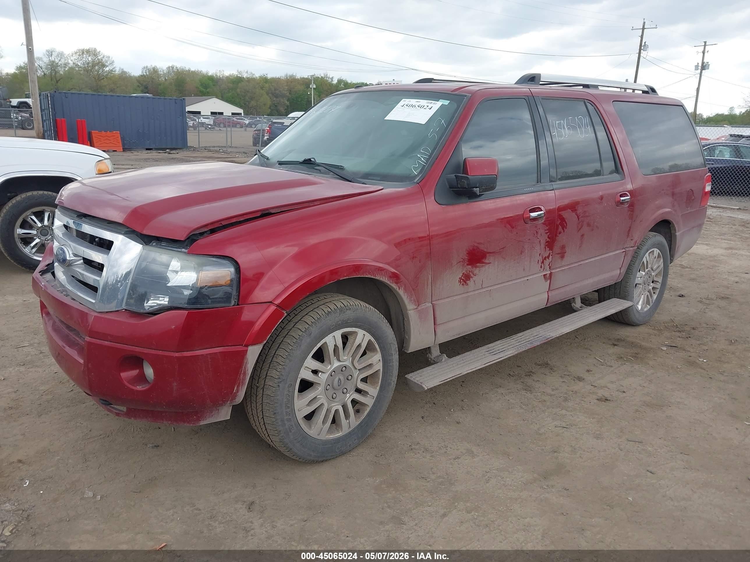 2014 Ford Expedition El Limited Red vin: 1FMJK2A57EEF18200