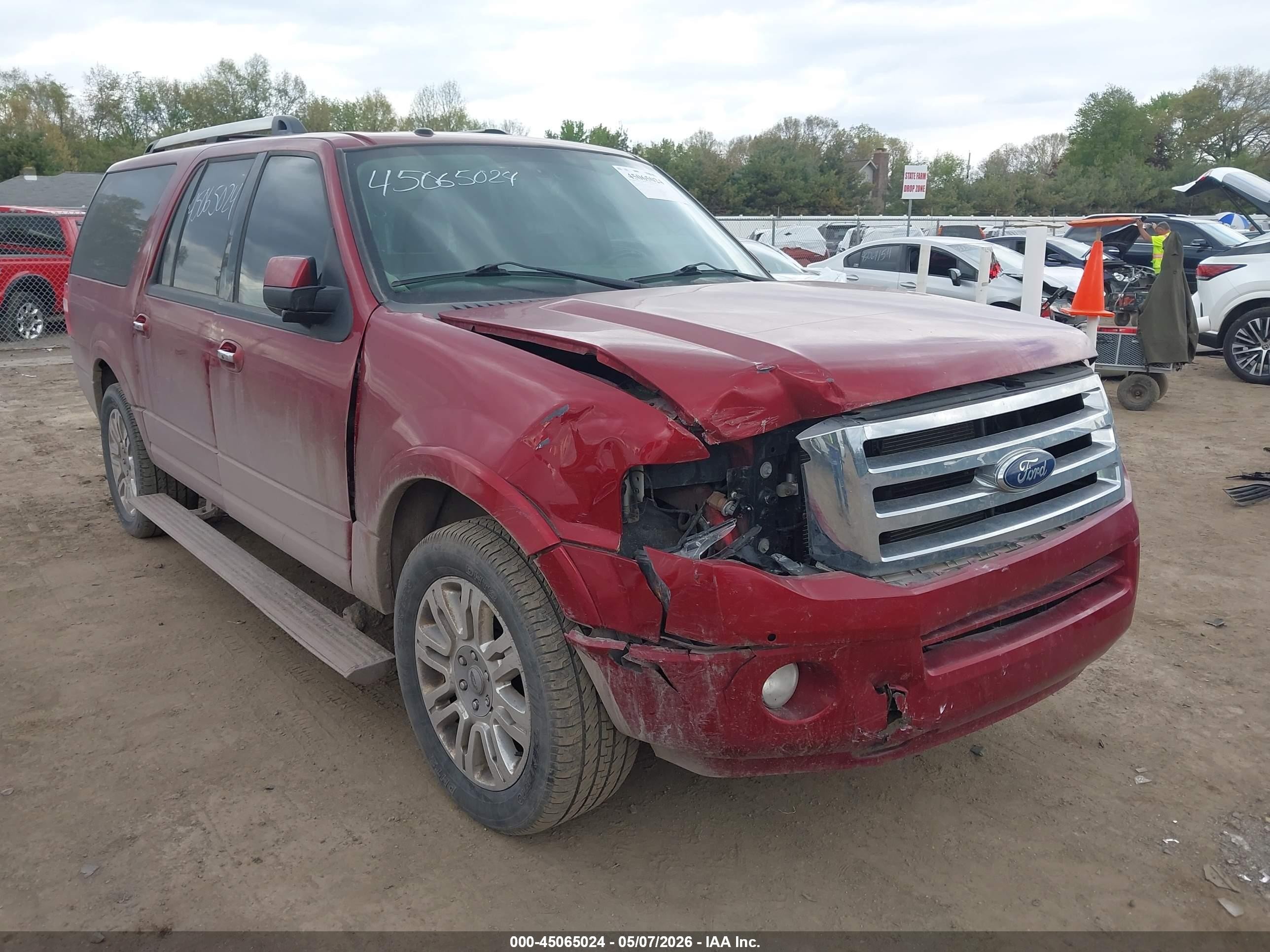 2014 Ford Expedition El Limited Red vin: 1FMJK2A57EEF18200
