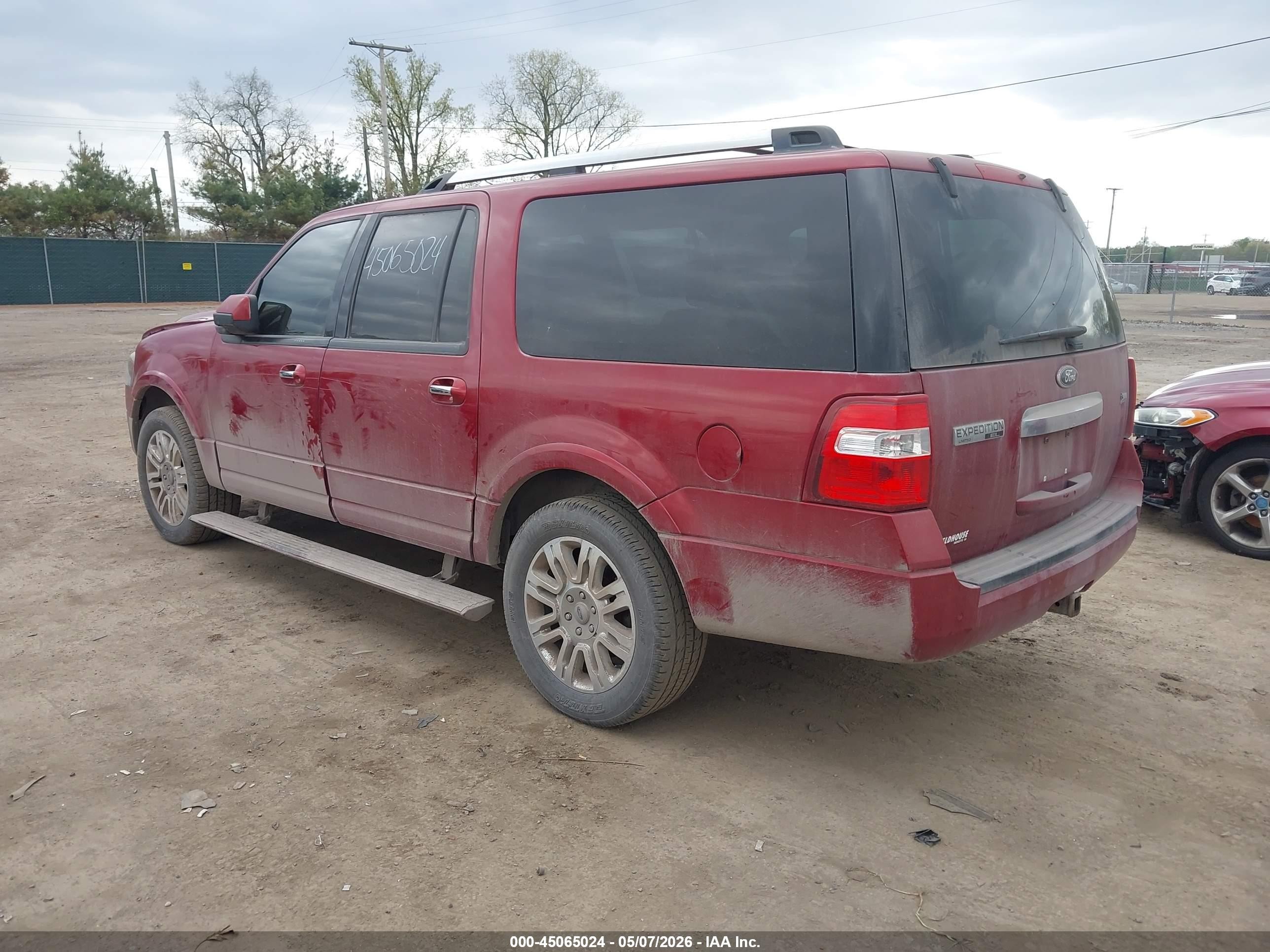2014 Ford Expedition El Limited Red vin: 1FMJK2A57EEF18200