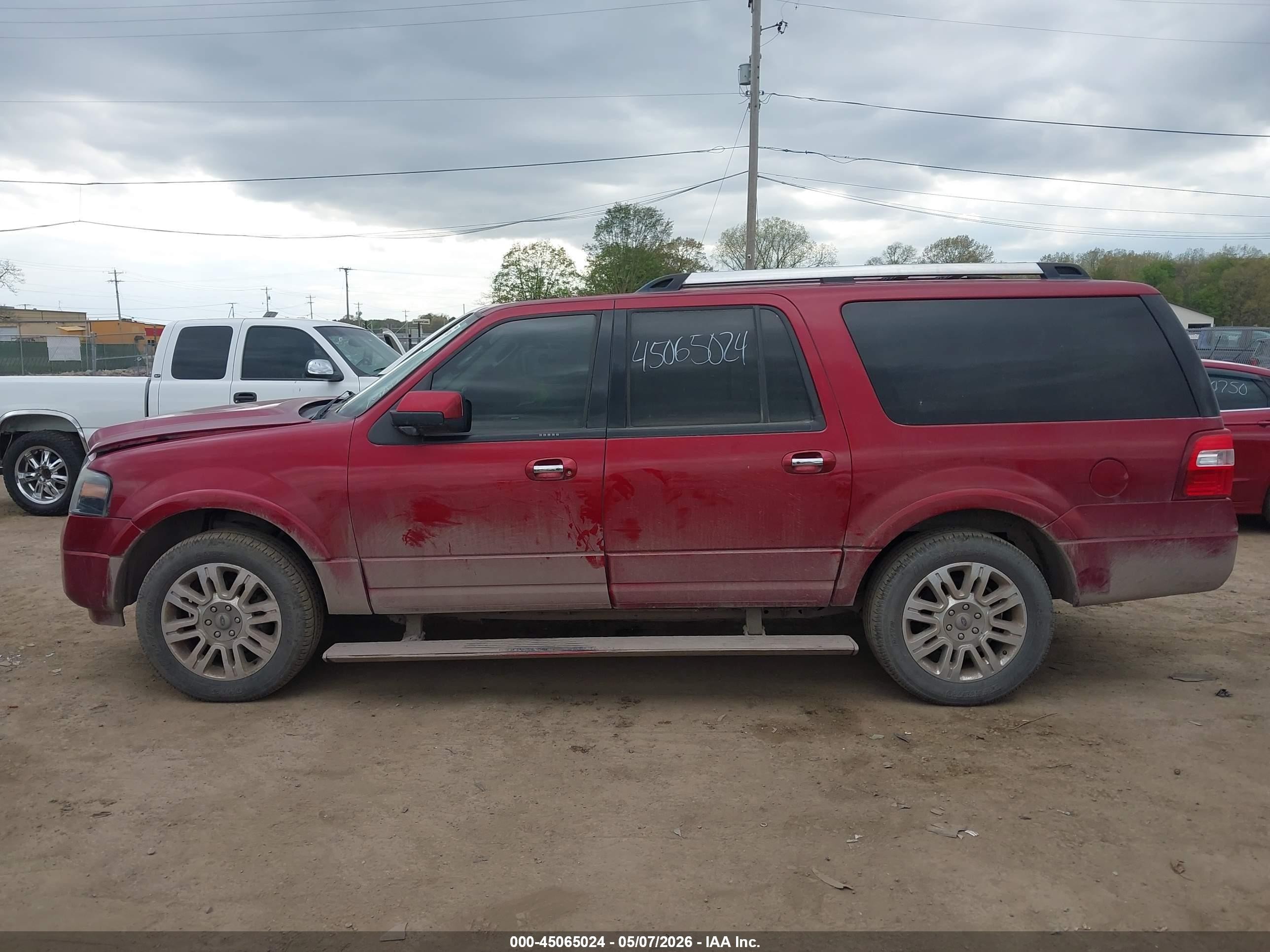 2014 Ford Expedition El Limited Red vin: 1FMJK2A57EEF18200